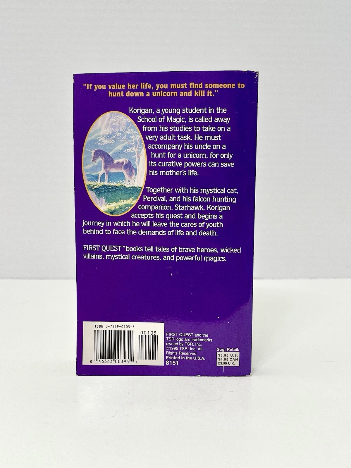 First Quest The Unicorn Hunt Elaine Cunningham 1995 TSR Fantasy 1st Printing