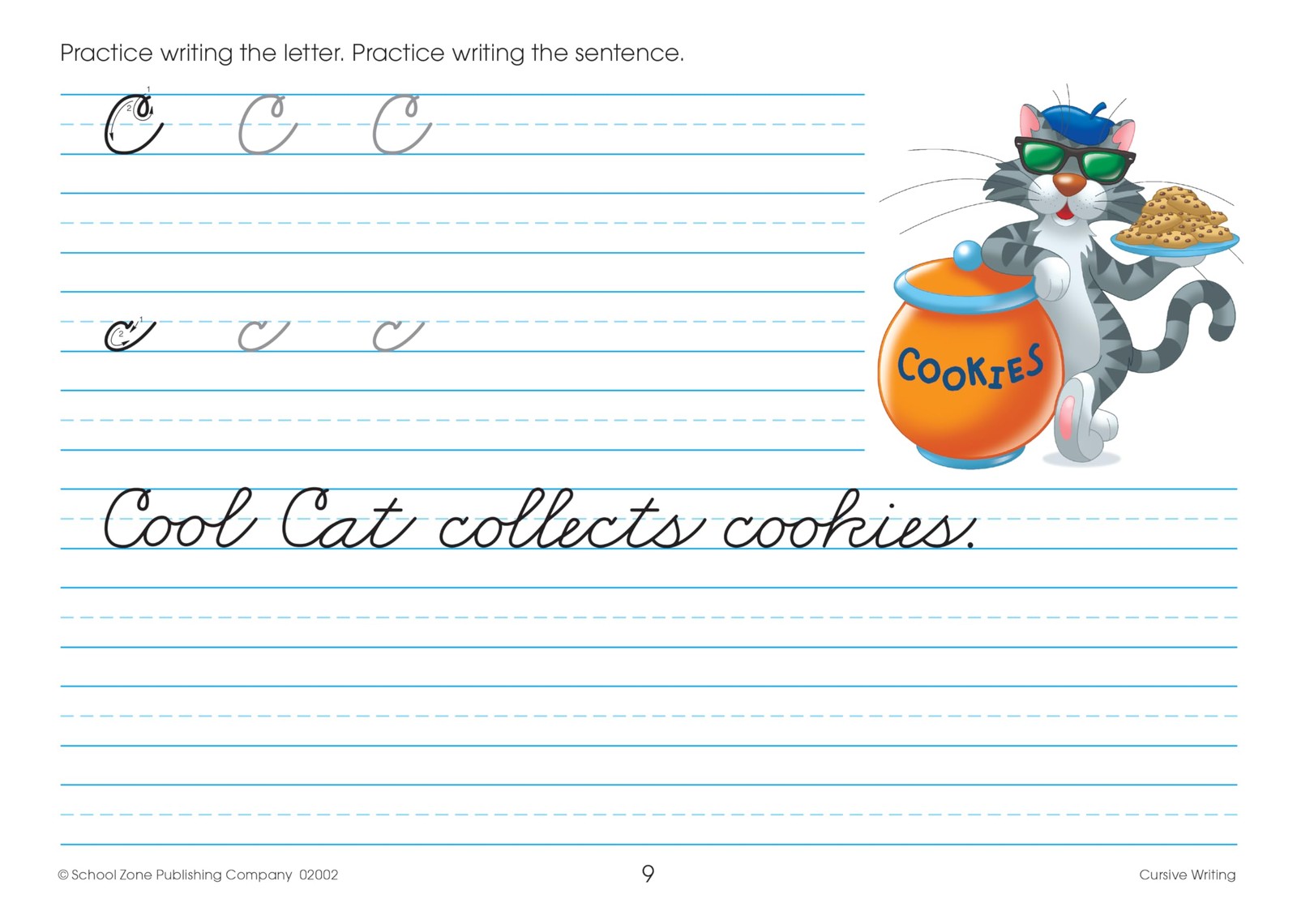 School Zone Cursive Writing Workbook: 32 Pages, 3rd Grade, 4th Grade,…
