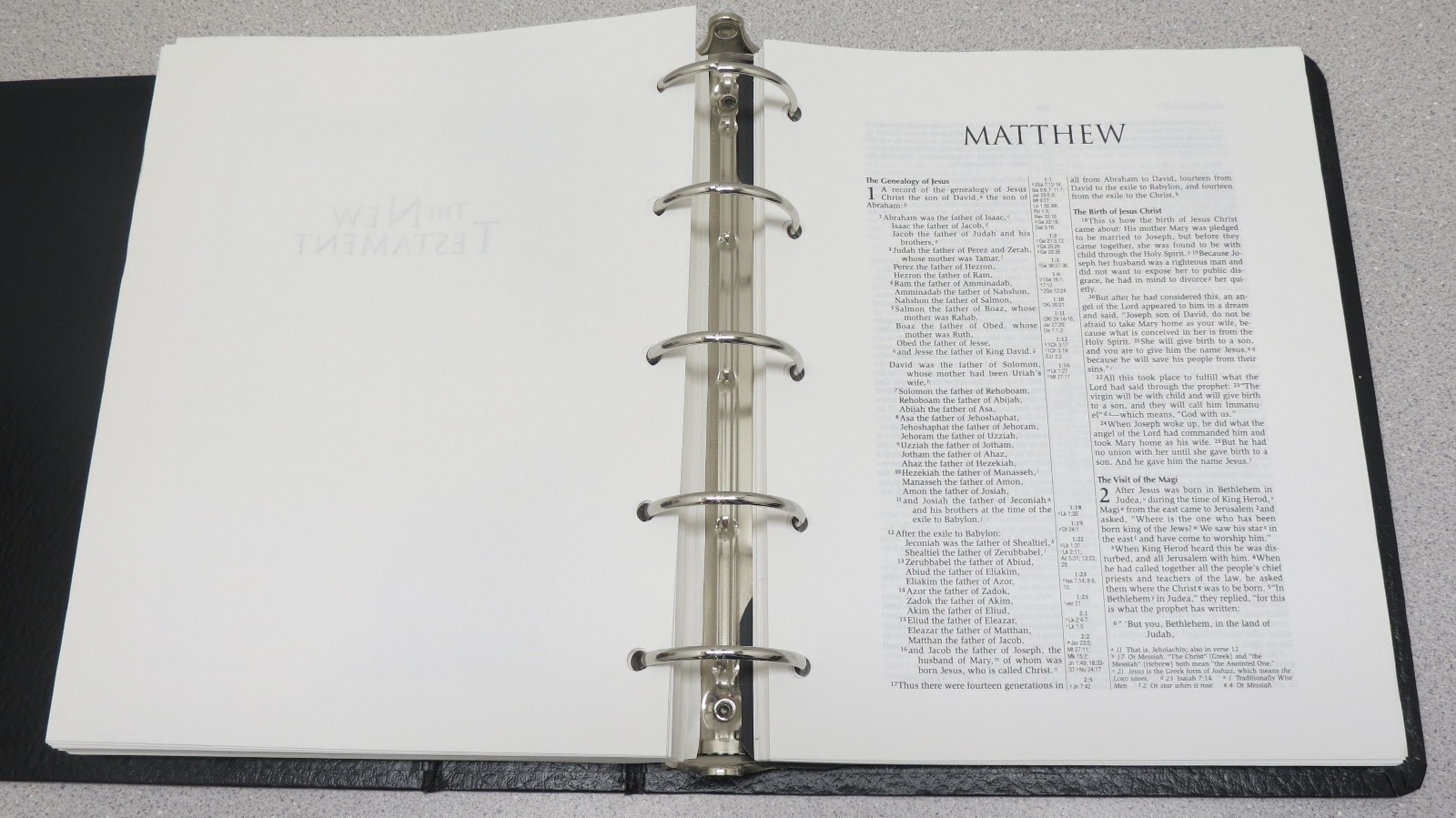 Holy Bible Wide Margin Looseleaf Reference Edition NIV 3-Ring Binder Hendrickson