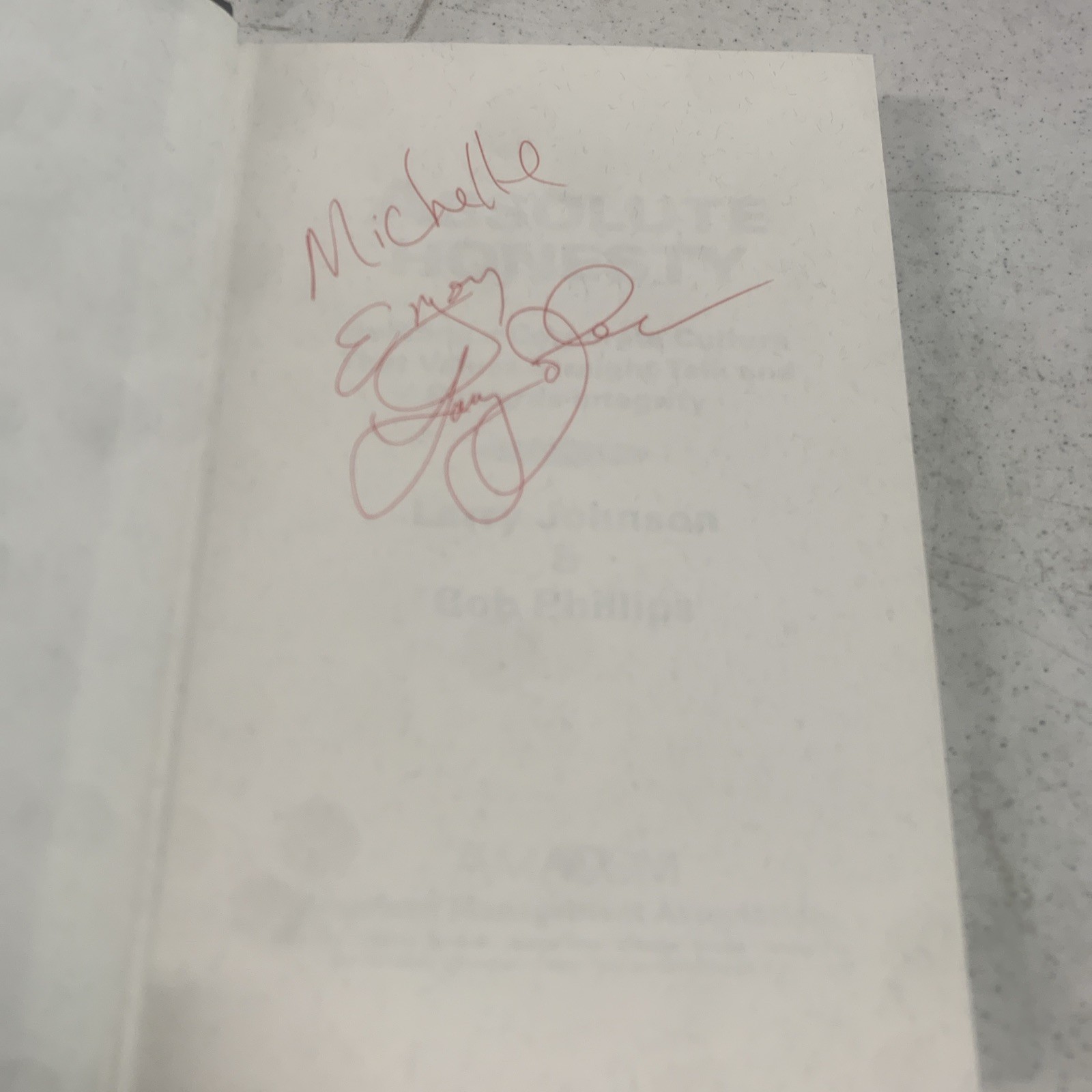 Absolute Honesty – Building a Corporate Cul…, Johnson Signed