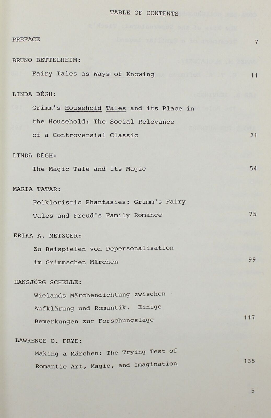 German Fairy Tales GRIMM Marchen Psychology Alcohol Freud Magic Folklore Hoffman