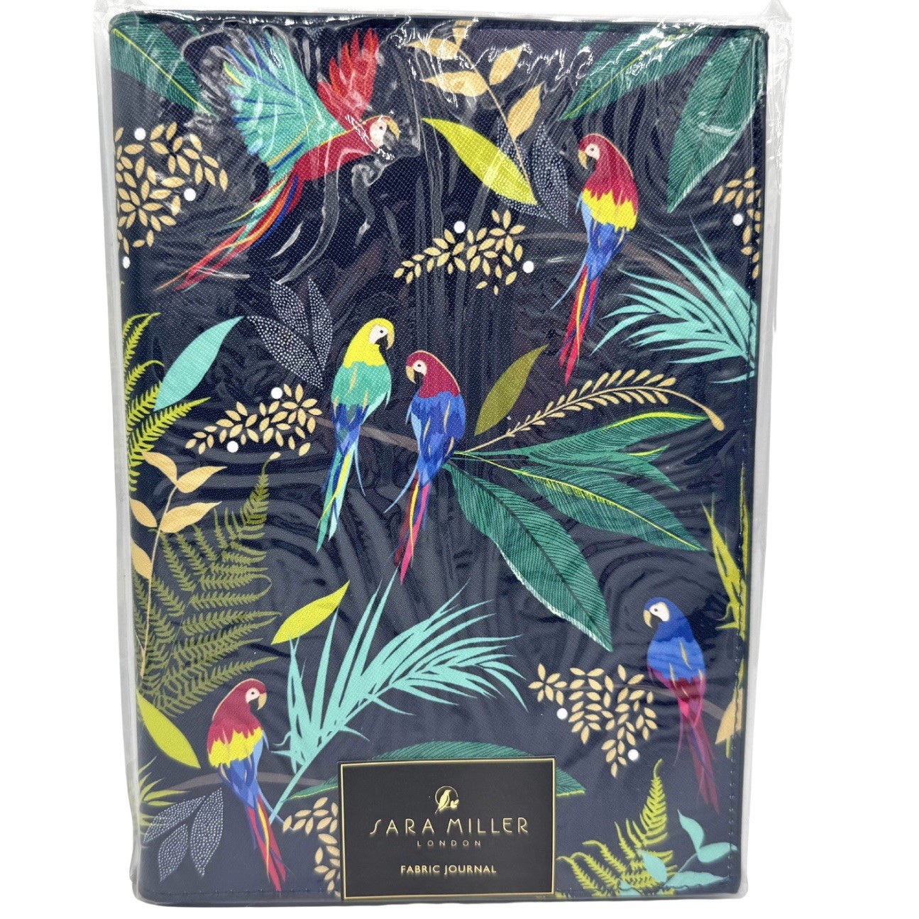 Brand New Sara Miller London Designed Fabric Journal Tropical Parrots 160 Pages