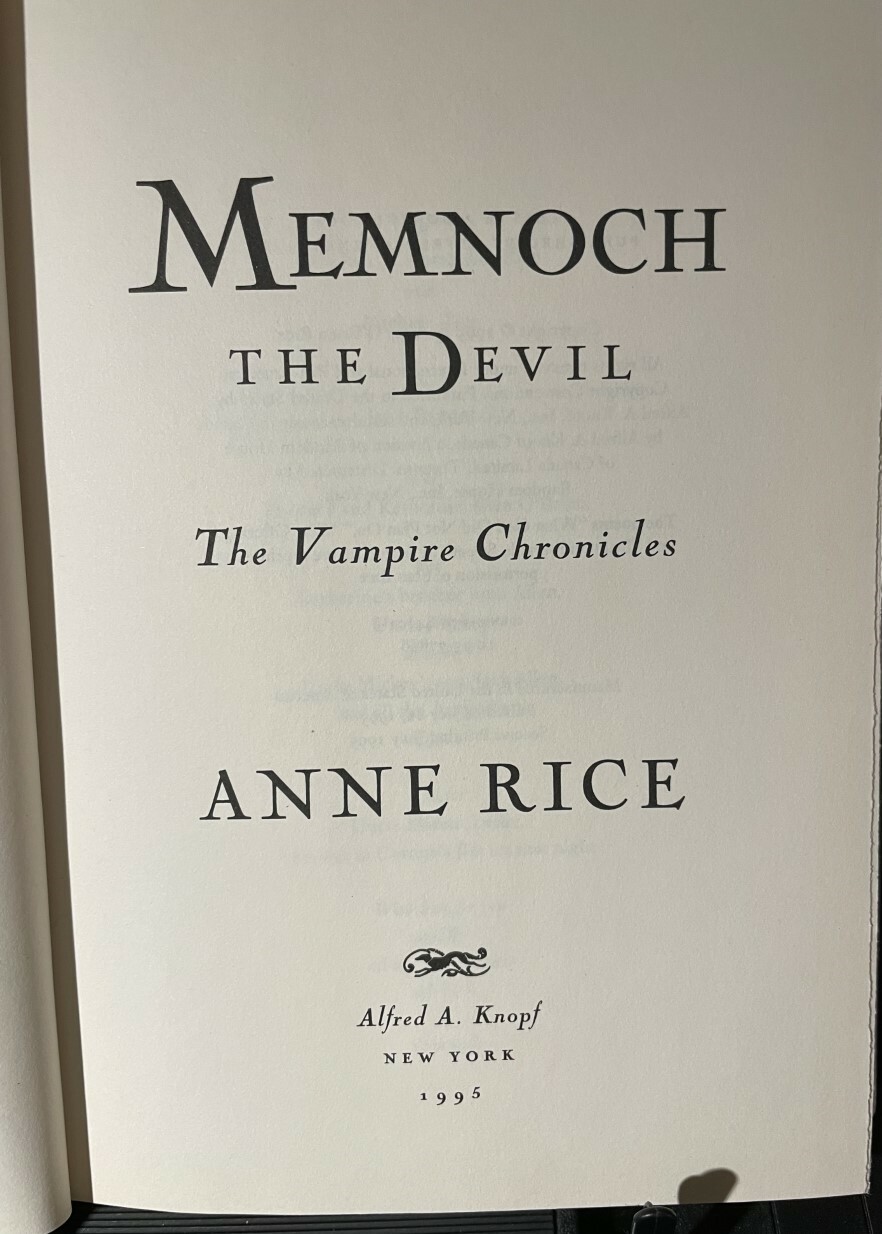 Vampire Chronicles Ser.: Memnoch the Devil : The Vampire Chronicles by Anne…