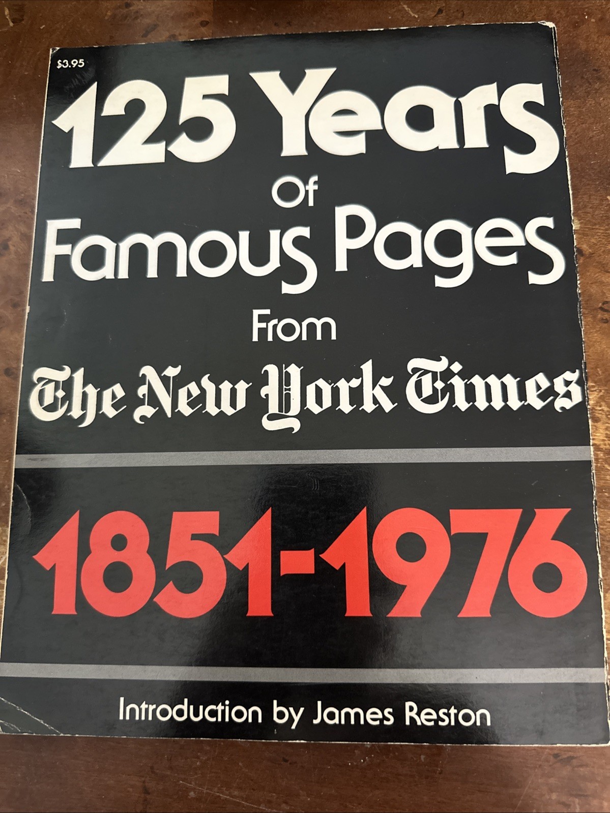 125 YEARS OF FAMOUS PAGES FROM THE NEW YORK TIMES 1851-1976 Paperback Ships Fast