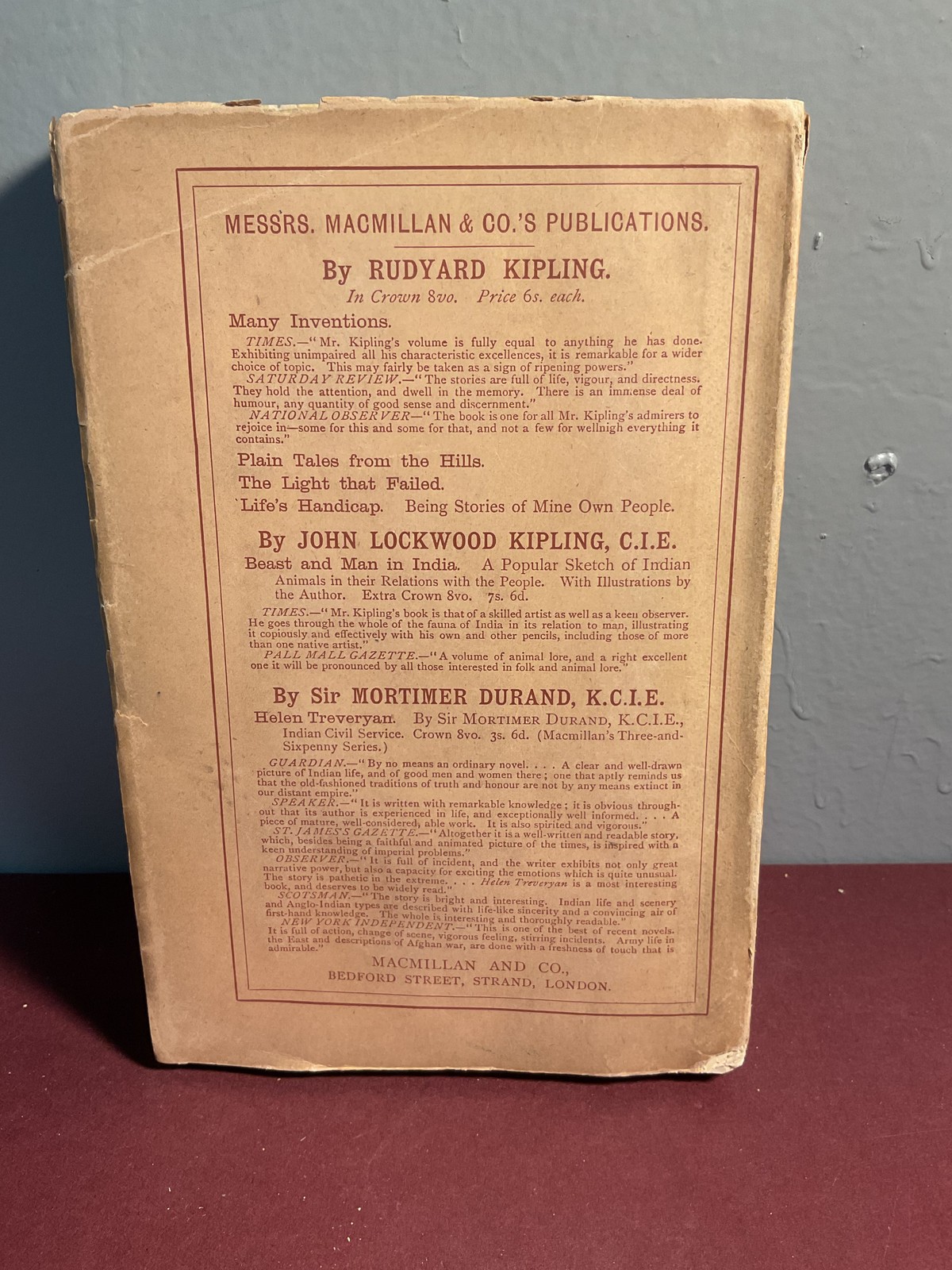 Two Years Ago Charles Kingsley 1893 Macmillan’s Colonial Library Antique Book
