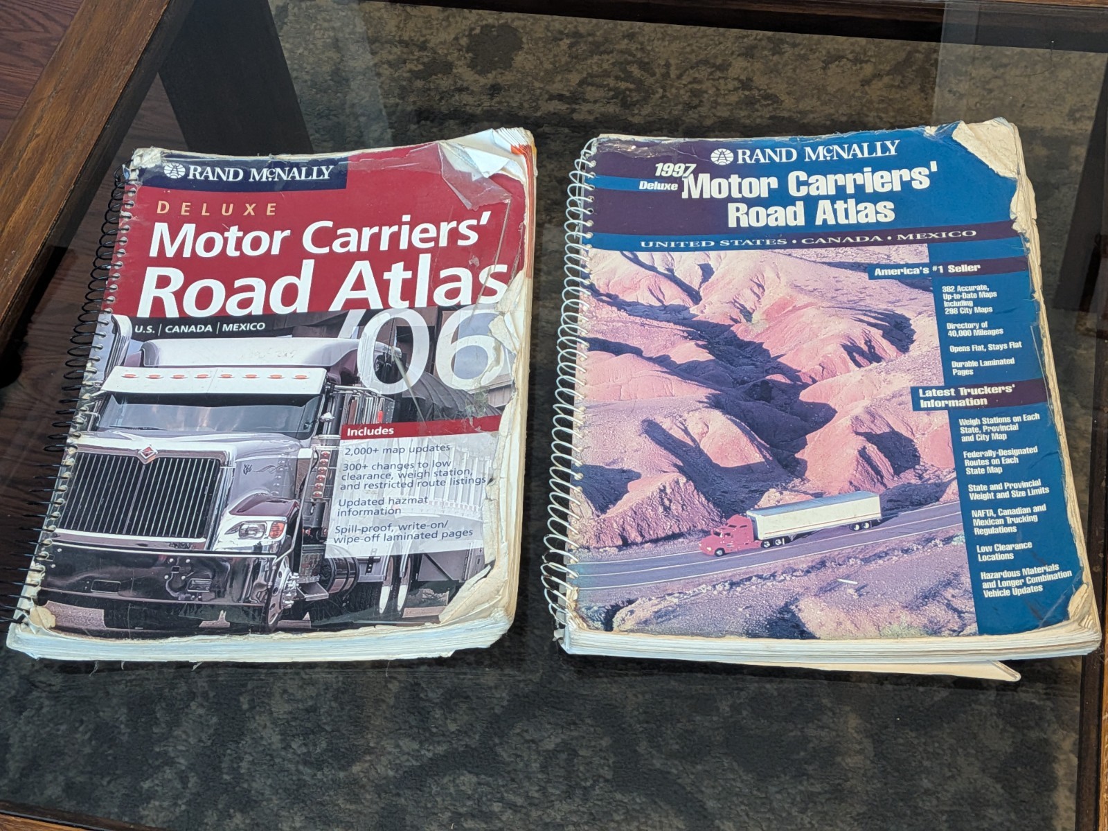 2x LOT Rand McNally 97 + 06 Deluxe Motor Carriers‘ Truckers Road Atlas US/Canada