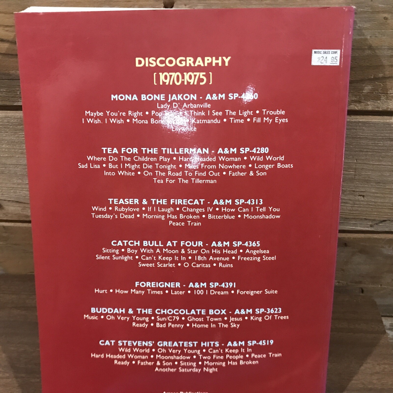 Cat Stevens Complete: Songs from 1970-1975 – 1988 Deluxe Ed. – Ex Cond 328 Pages