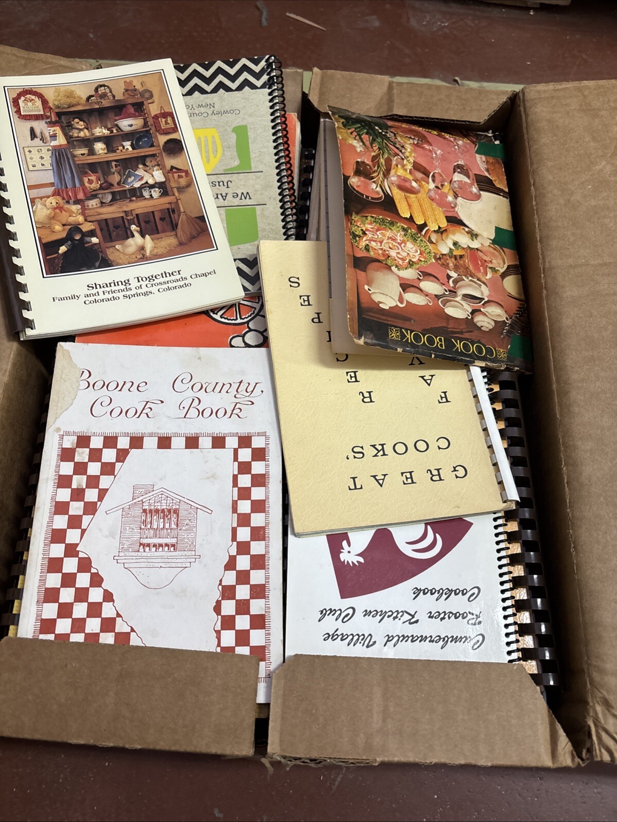 Vintage Church/other Spiral Bound Local Recipe Cookbooks – Random Lot of 10