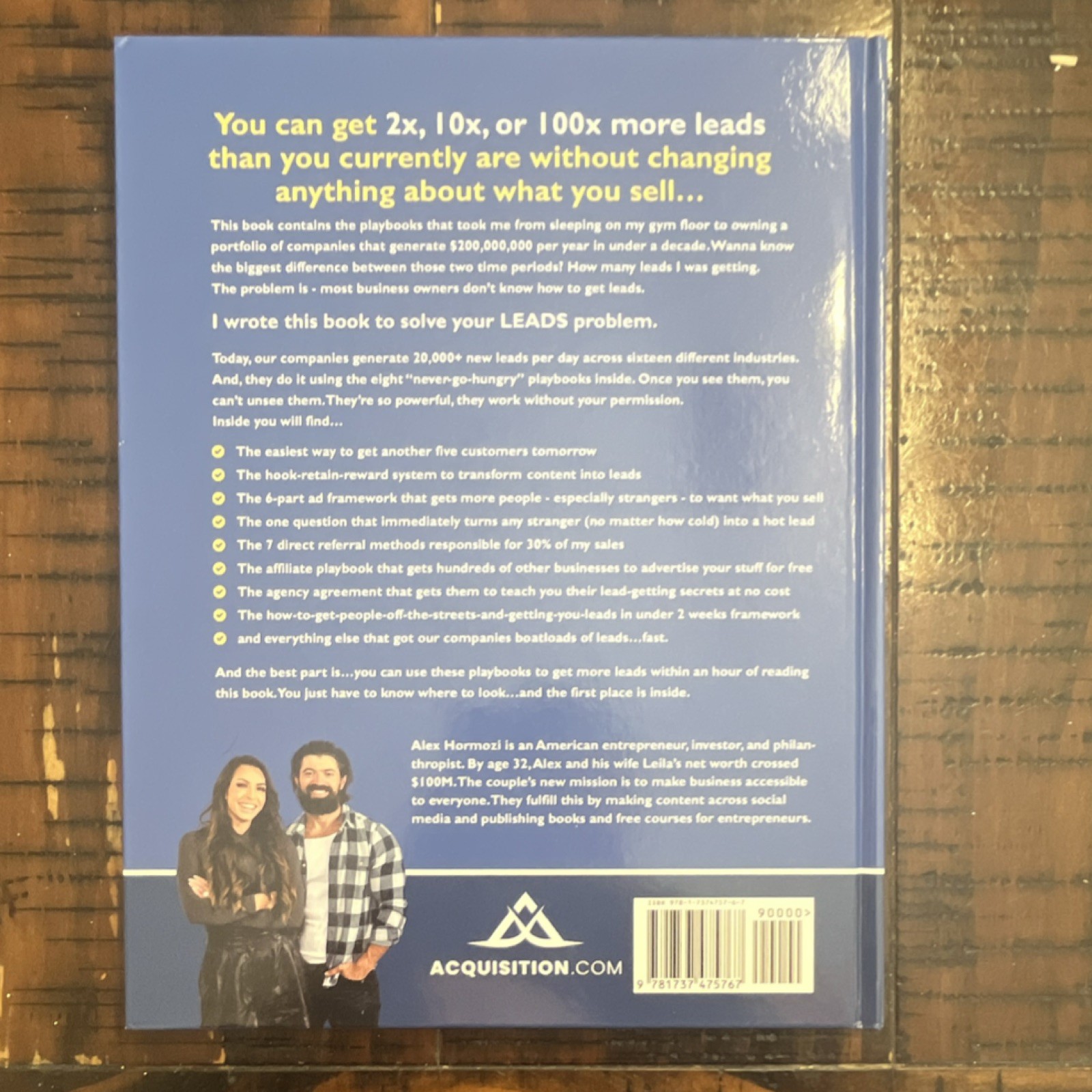 Alex Hormozi $100M Leads Hardcover Acquisition.com Publishing Sales Marketing