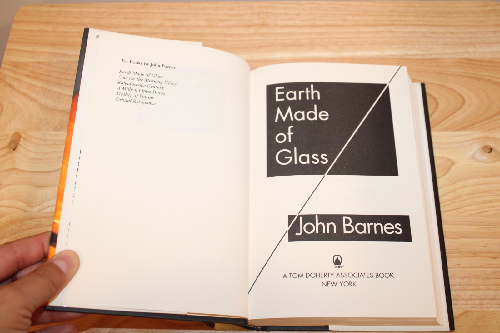 Earth Made of Glass by John Barne, 1st Edition, Hardcover, 1998