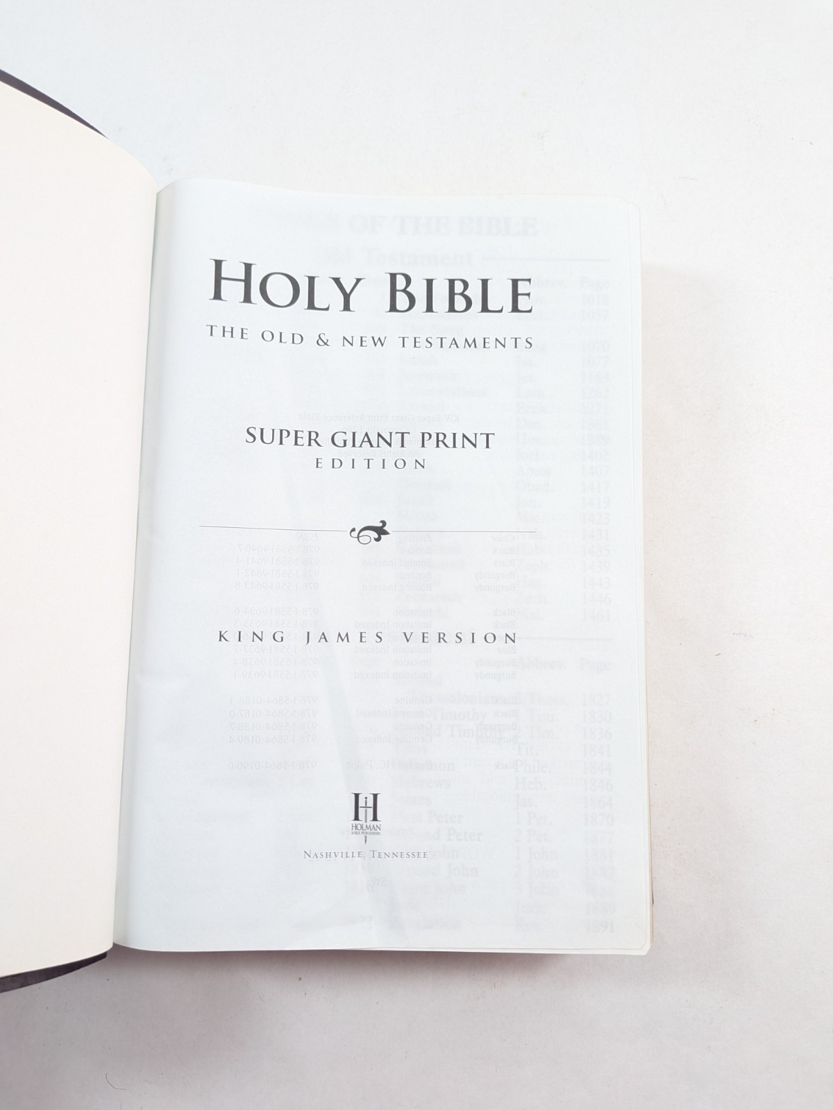 Holy Bible KJV Super Giant Print Edition Red Letter Holman 1996