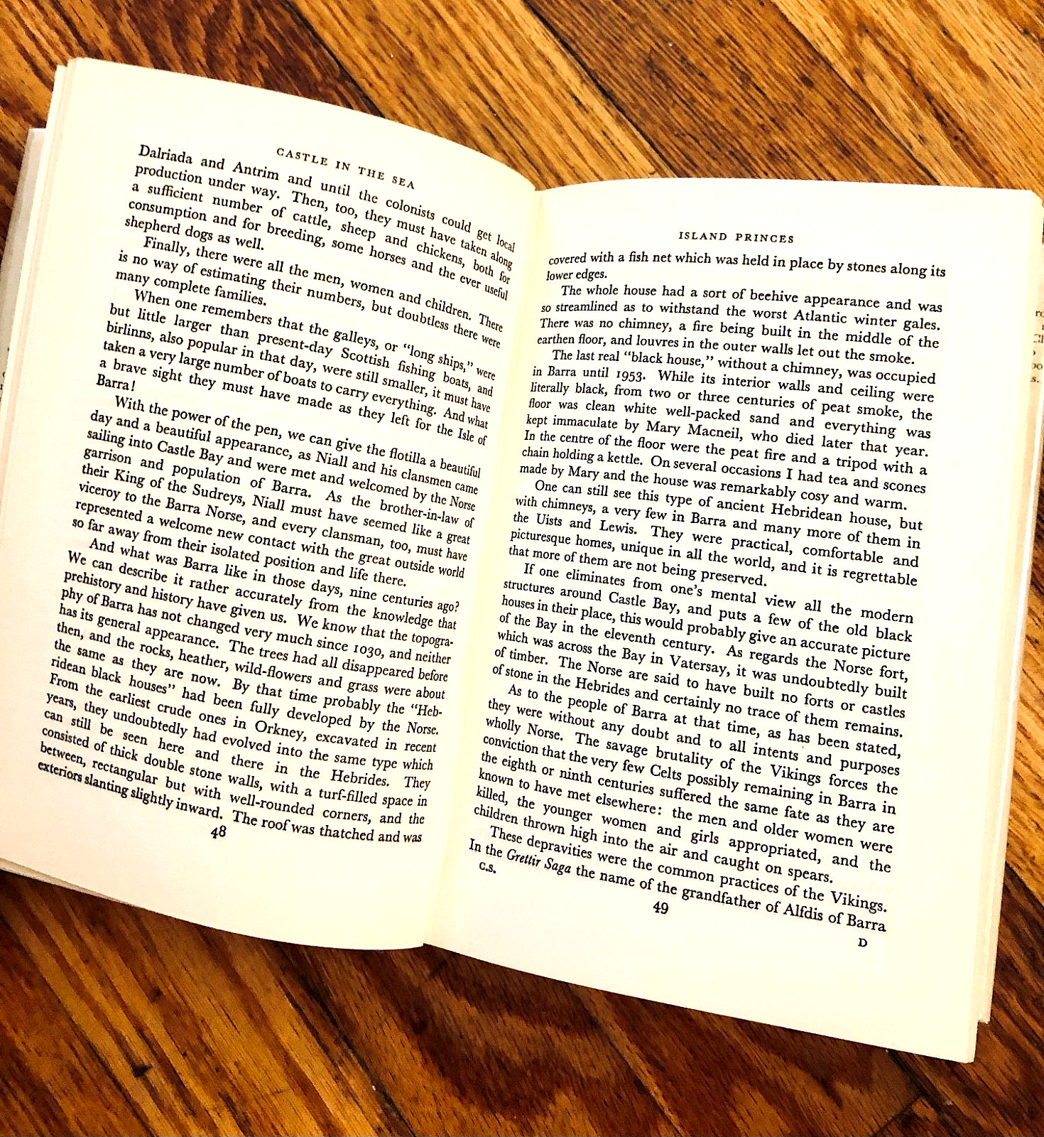 CASTLE IN THE SEA—THE MACNEIL OF BARRA (1964) UK HARDCOVER W/DJ—190 PAGES VGC