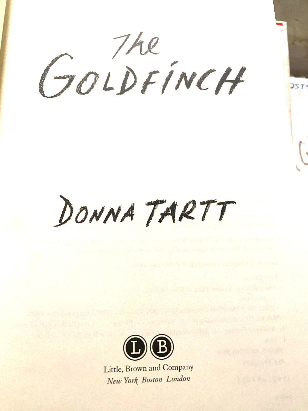RARE 1ST PRINT! The Goldfinch: A Novel Pulitzer Prize by Donna Tartt (2013) FINE
