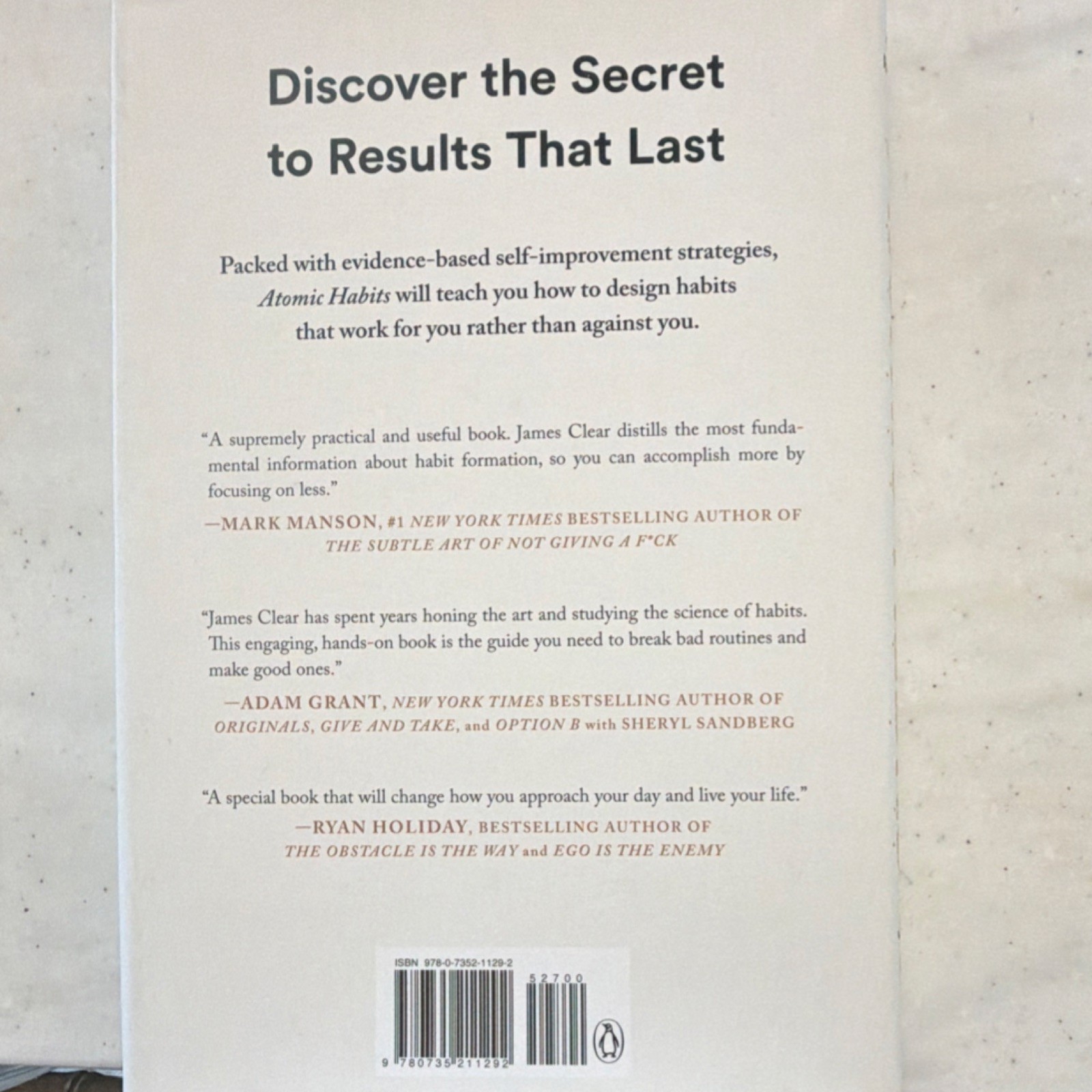 James Clear Atomic Habits Build Good Habits Break Bad Ones PB 2018