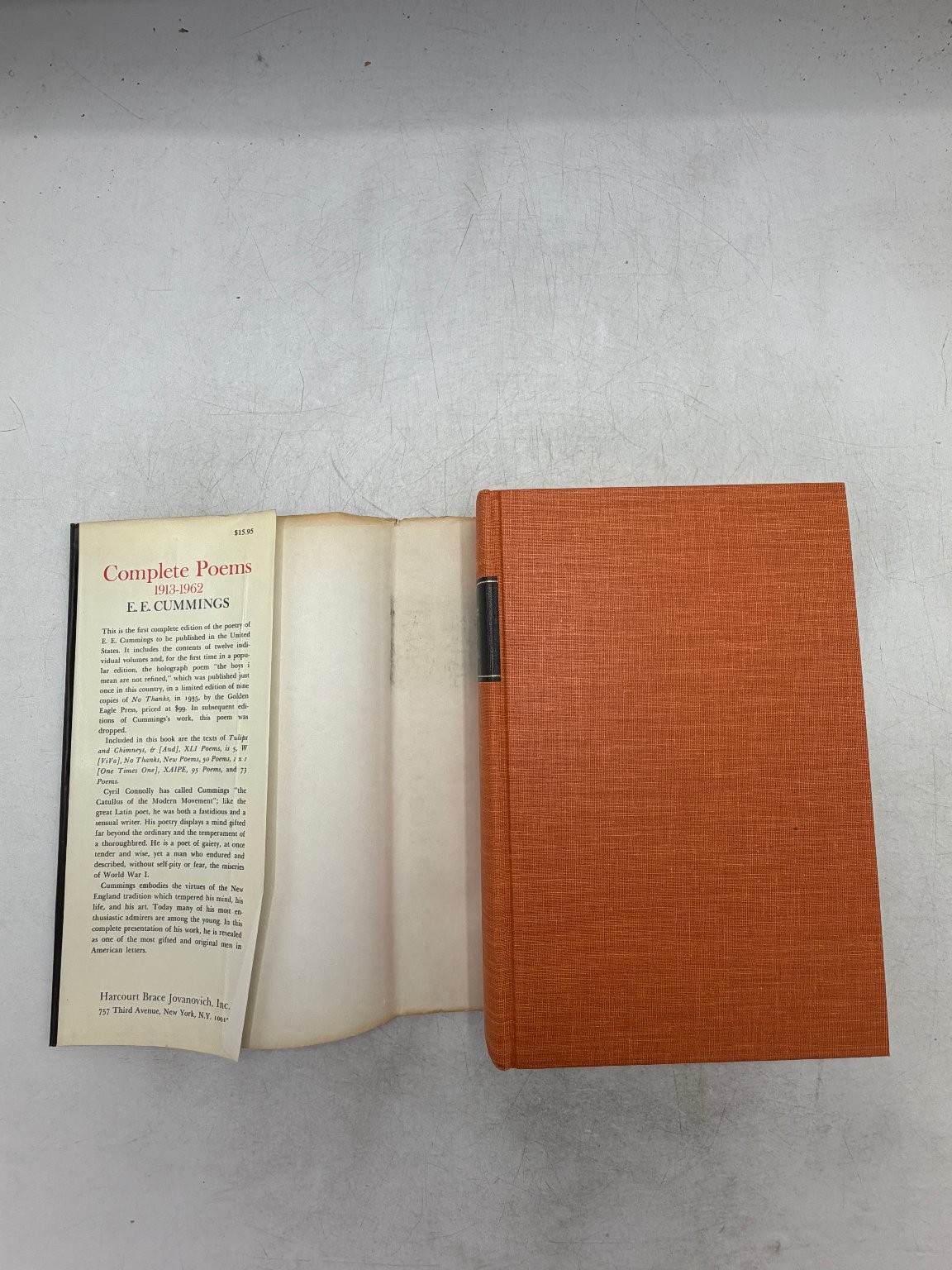 Complete Poems 1913-1962 E. E. Cummings 1972 First American Edition Harcourt