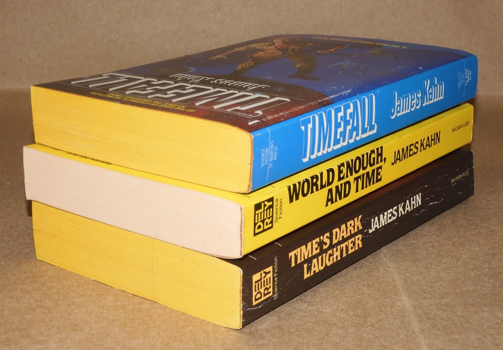 JAMES KAHN 1980s Lot 3 Sci-Fi Space Opera NEW WORLD TRILOGY: TIMEFALL + 2 VGC!