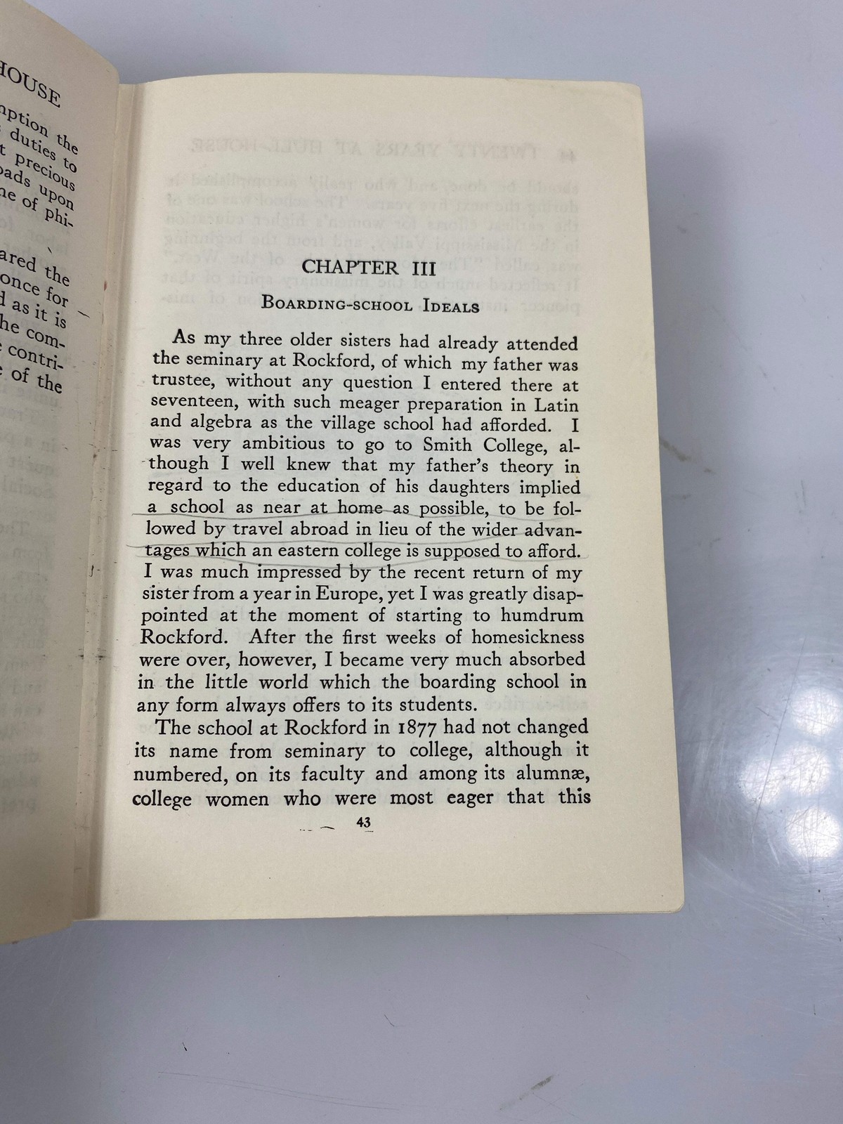 Twenty Years at Hull-House by Jane Addams 1964 22nd Print Ex-library HC