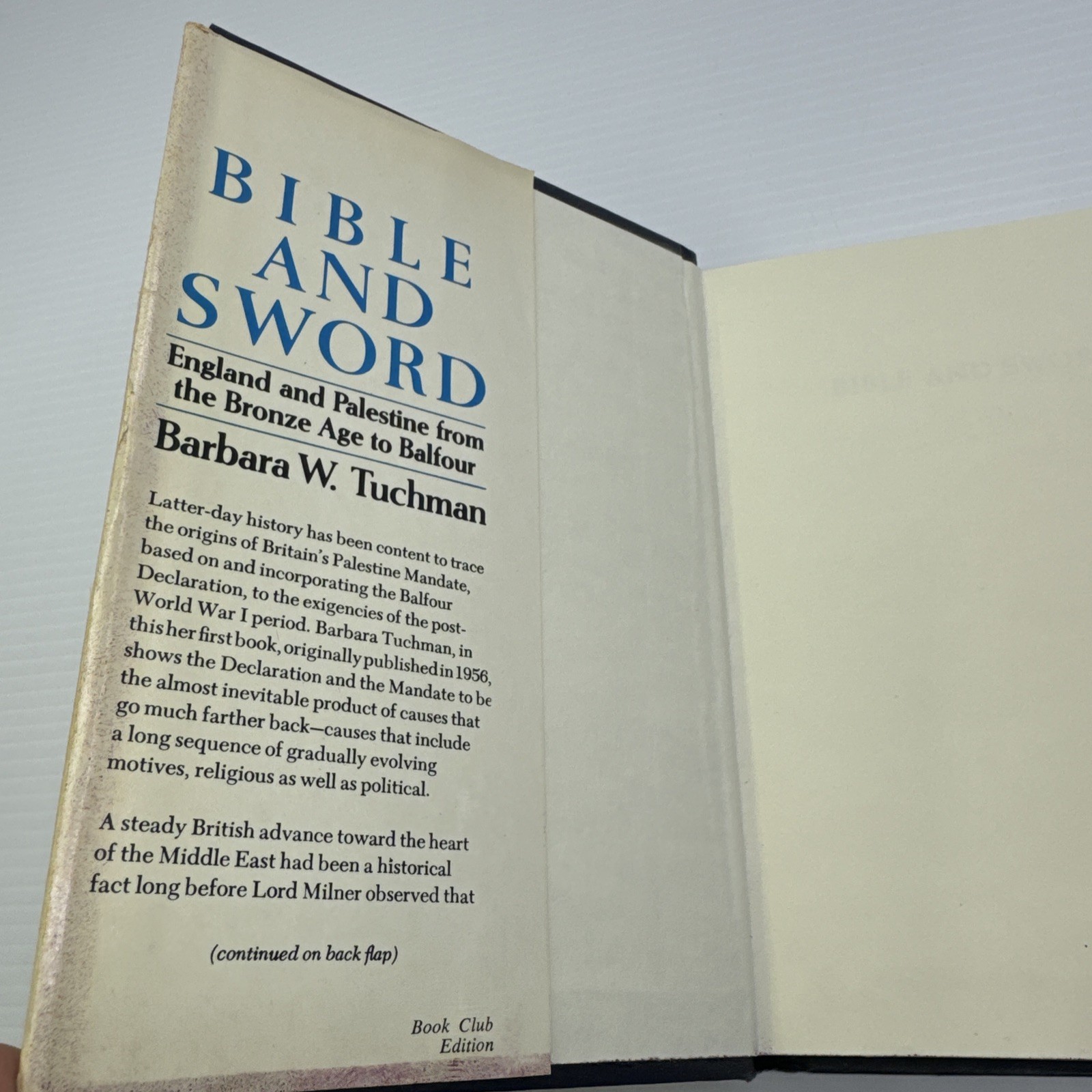 Bible and the Sword Barbara W. Tuchman 1956 Book Club Edition HC Funk & Wagnalls