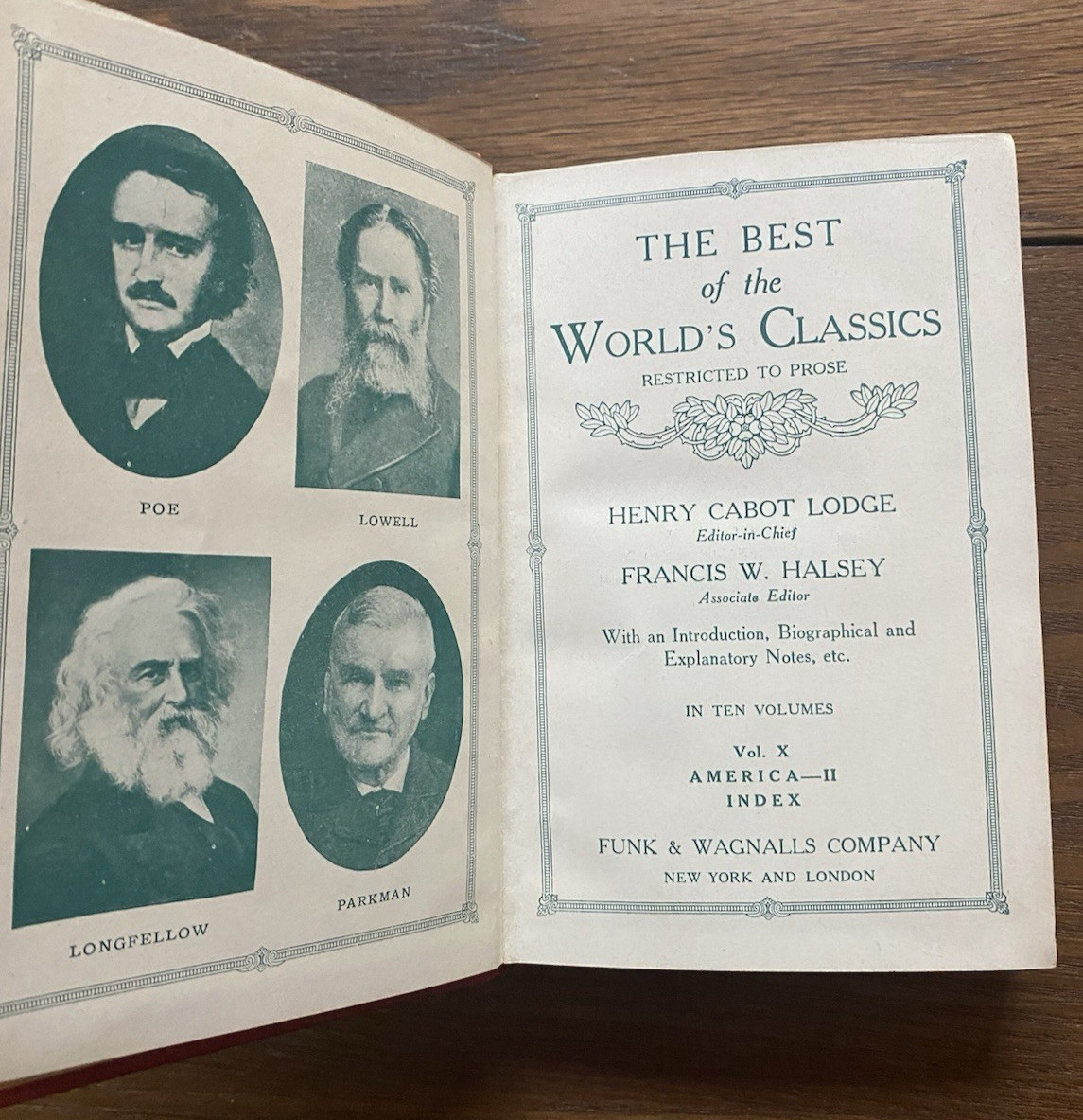 1909 Best of World Classics Funk & Wagnalls Lot of 5 Red Books