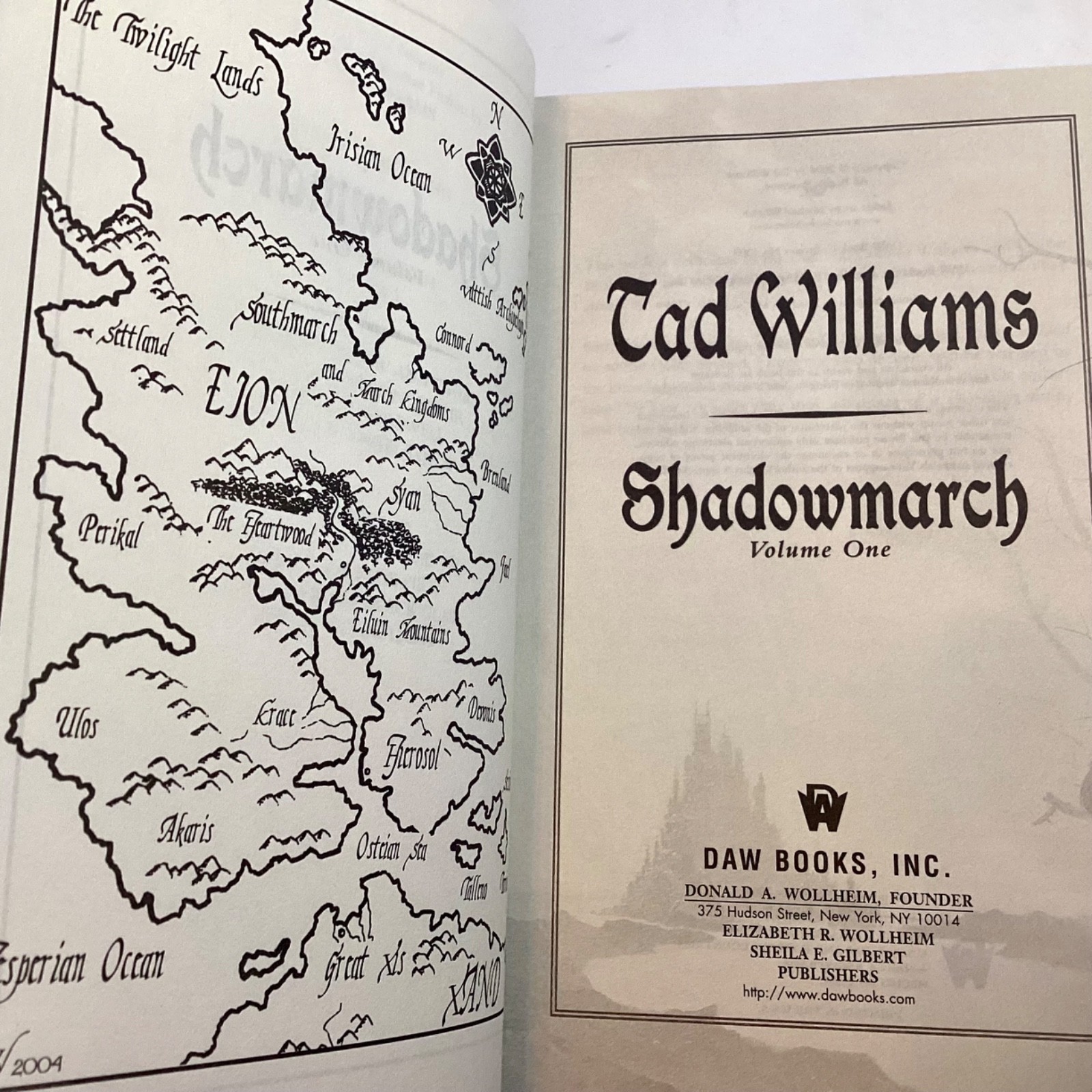 Williams SHADOWMARCH Vol 1 Signed 1st Ed. 2004