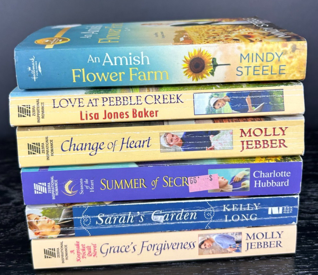 Amish Romance Lot of 6 Paperbacks by Various Authors – An Amish Flower Farm