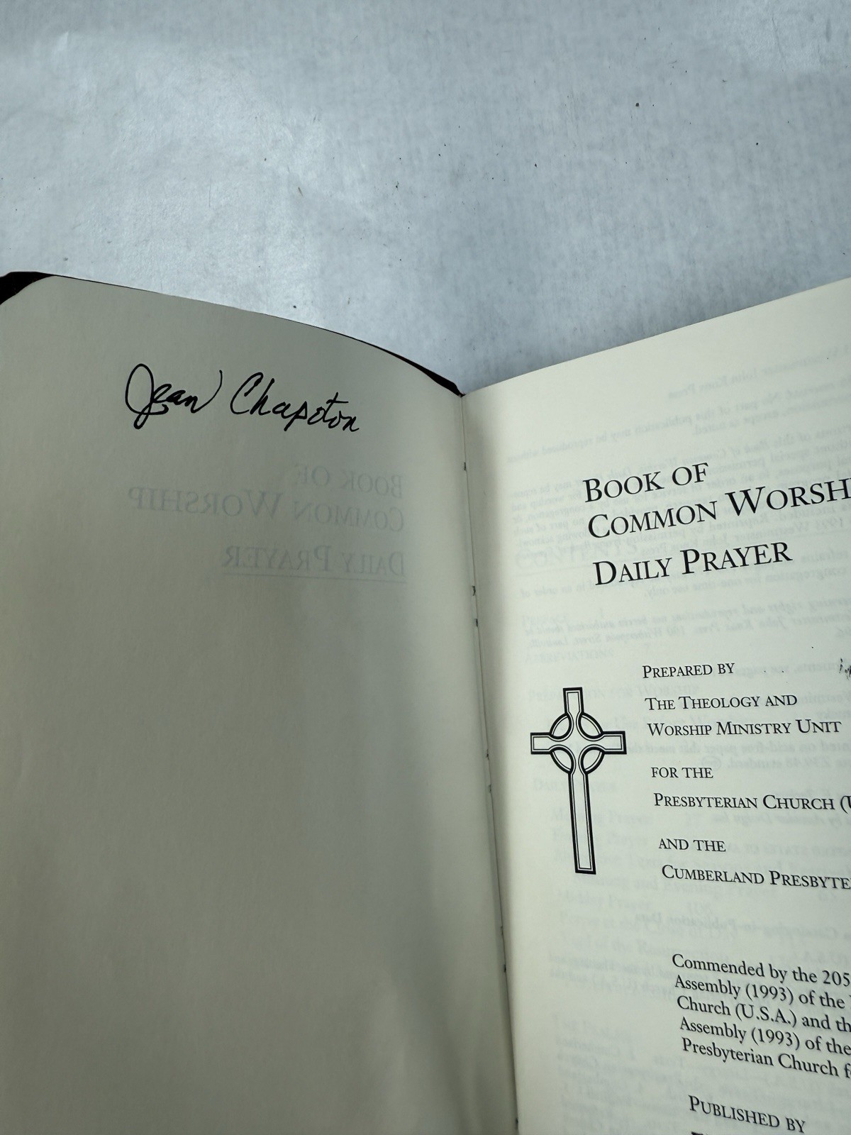 Book of Common Worship 1993 Daily Prayer Westminster John Knox Press B177
