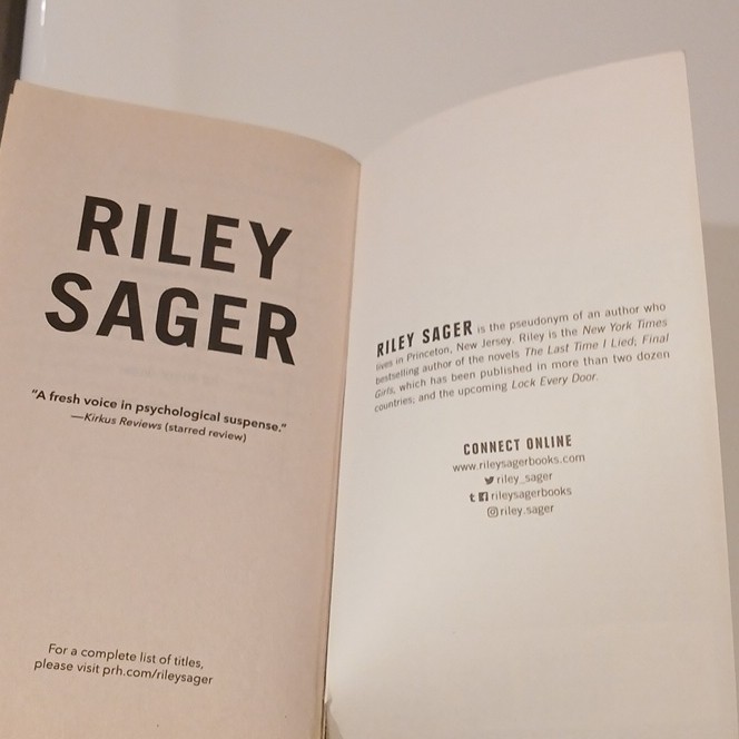 Riley Sager Final Girls Paperback Psychological Suspense Thriller Novel (2019)