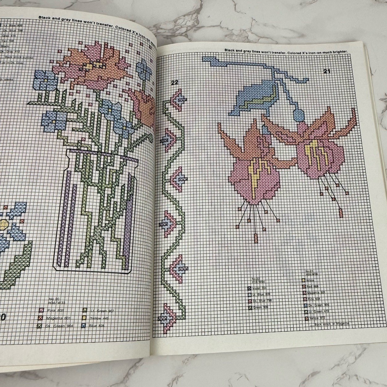 Iron On Embroidery Transfers Cross Stitch Book Variety 1981 Craftways CS4 Color