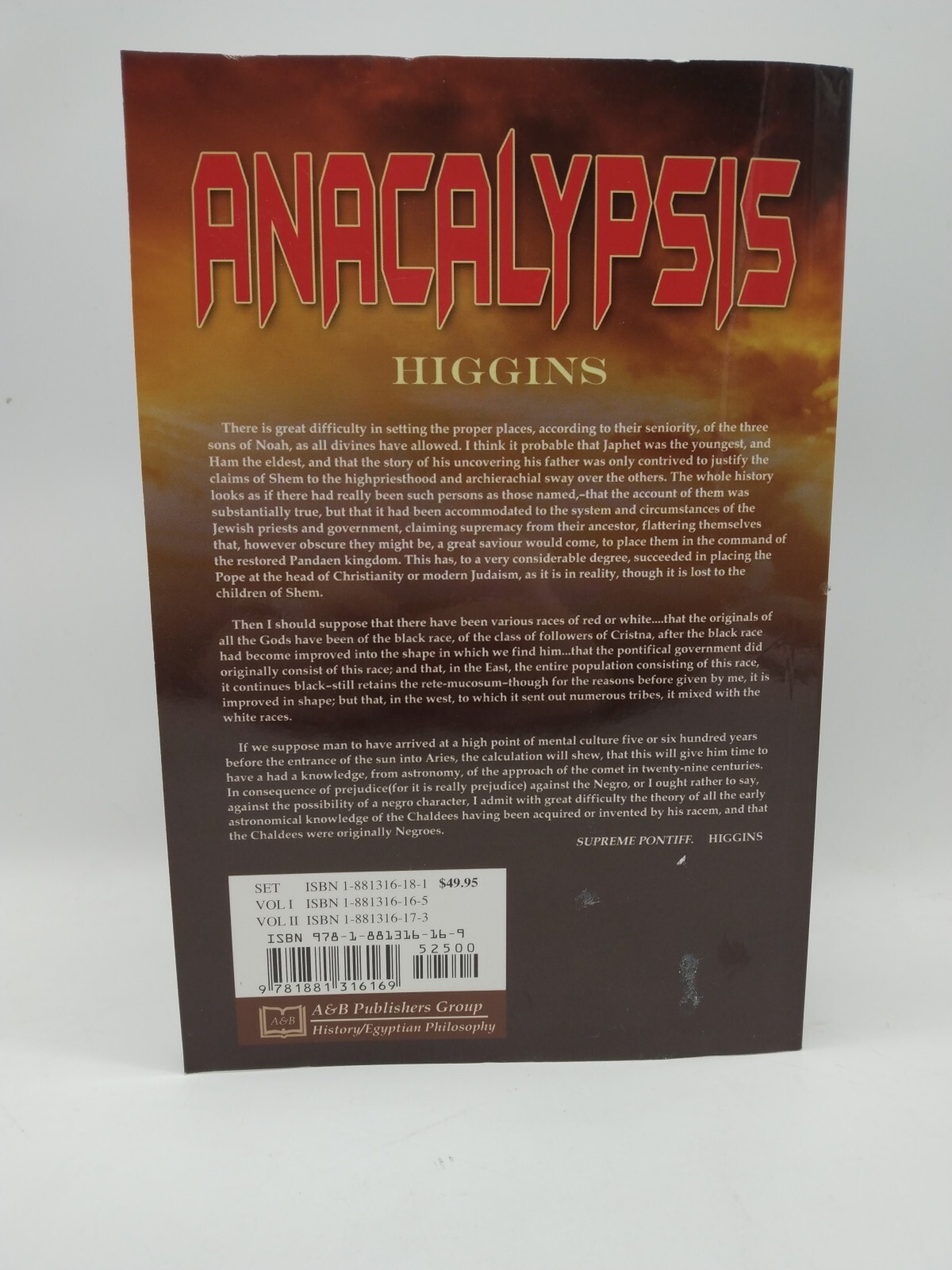 Anacalypsis:An Attempt to Draw aside the Veil of the Saitic Isis-Vol 1-Paperback