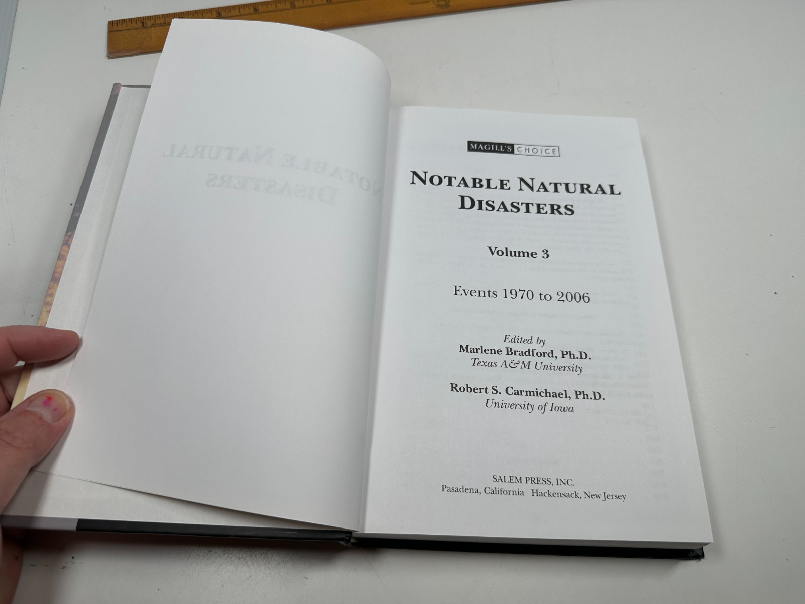 Notable Natural Disasters , Magill’s Choice 3 Volume Set Homeschool Reference