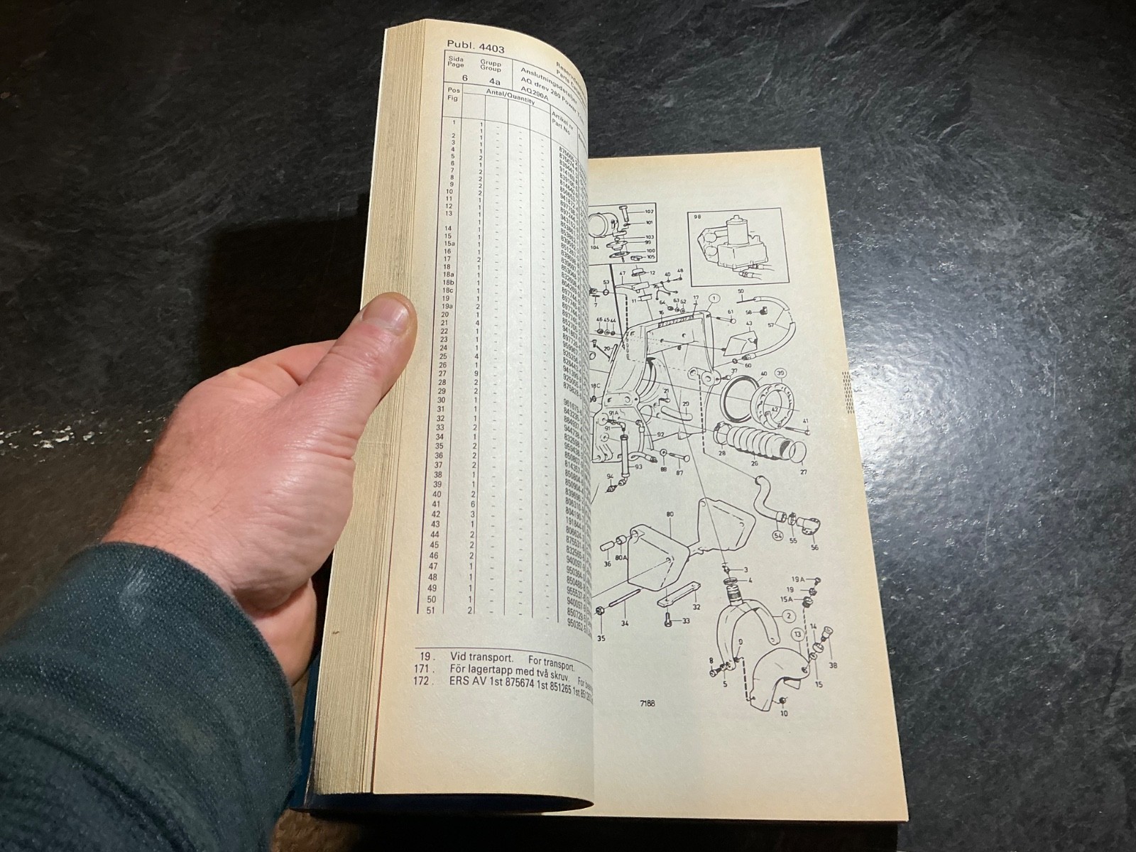 Volvo Penta AQ290A Parts Catalogue GM 5.7L 350 cu. in. V8