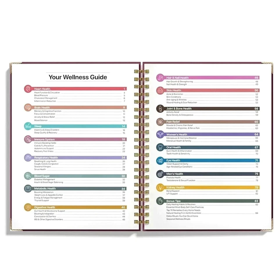 The Natural Healing Handbook Spiral Bound Guide For Herbal Remedies And NaturalT