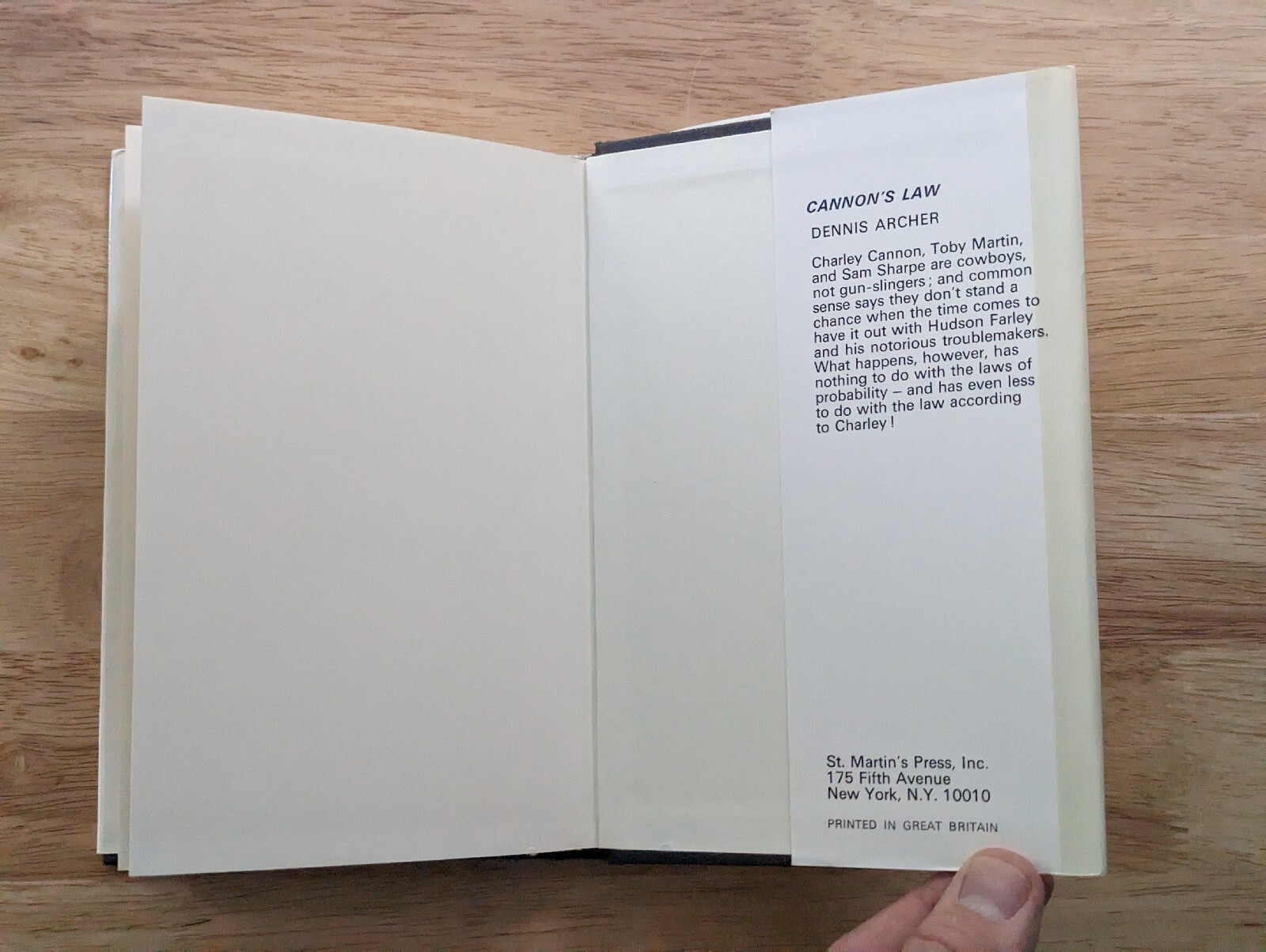 Logan’s Guns By Will Benton Hardback with Dust Jacket 1978 VG+