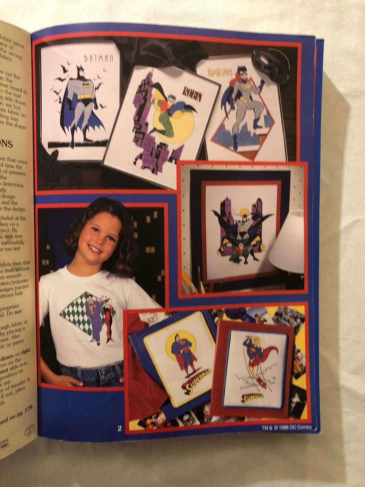 VTG DC Comics Super Heroes Iron-On Transfers (1996, Paperback)