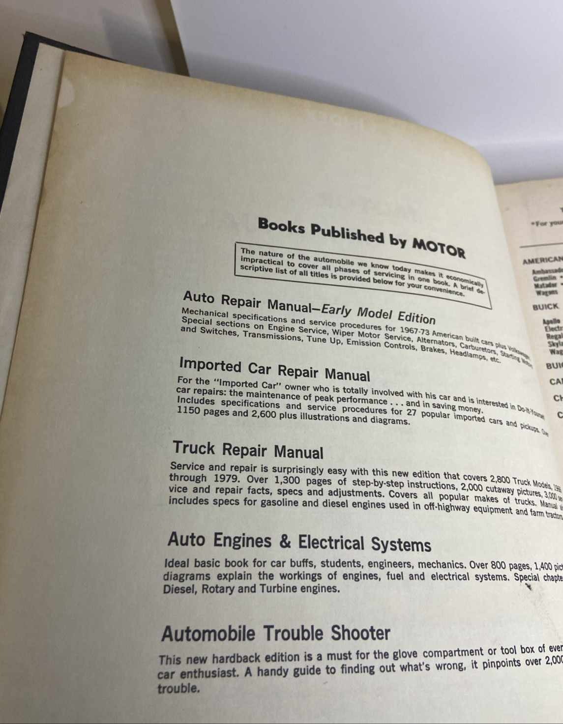 1979 MOTOR Auto Repair Manual Hard Cover Louis C Forier