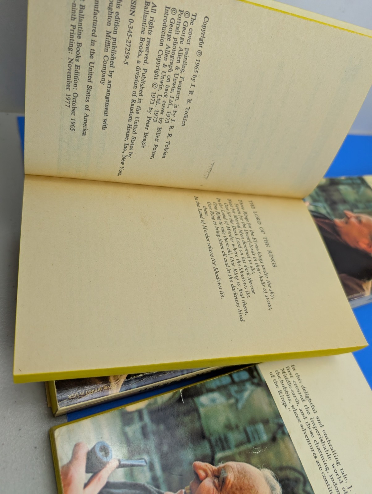 1977 Tolkein Book Set Hobbit Lord of the Rings Ballantine Books