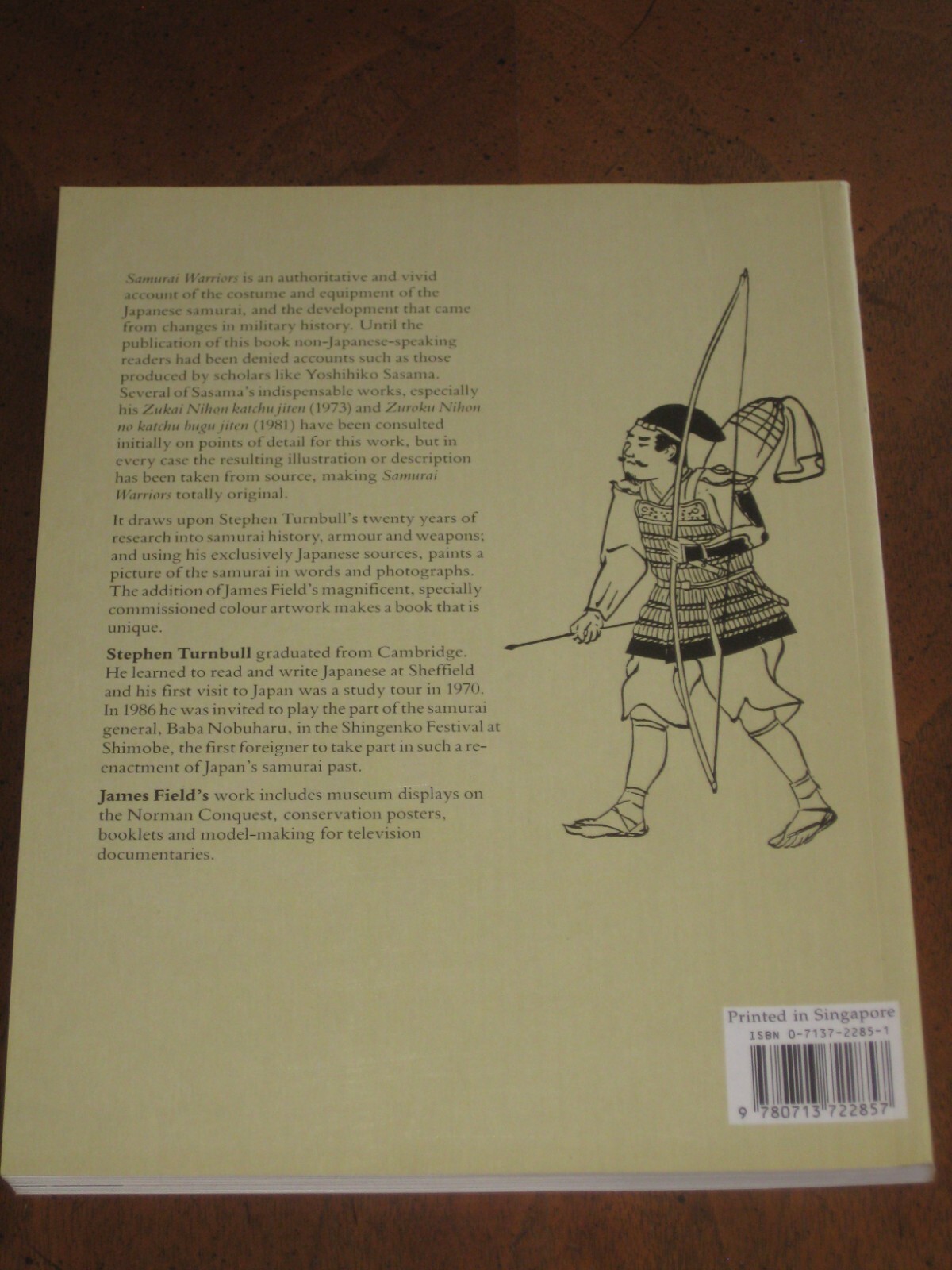 SAMURAI WARRIORS by Stephen Turnbull & James Field (1991) BLANDFORD PRESS – NEW!