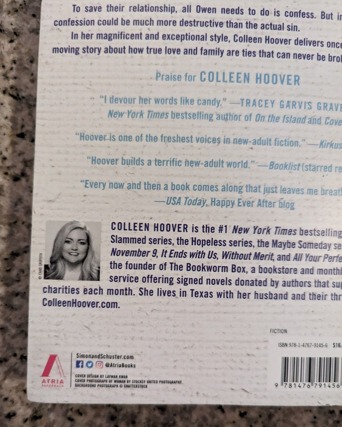 Confess : A Novel by Colleen Hoover (2015, Trade Paperback)