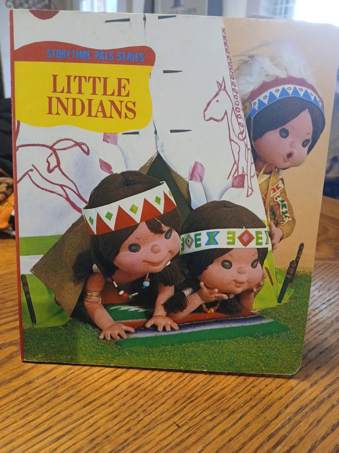 Storytime Pals Series Little Indians Board Book Tadasu Izawa Puppet 1982 Vintage