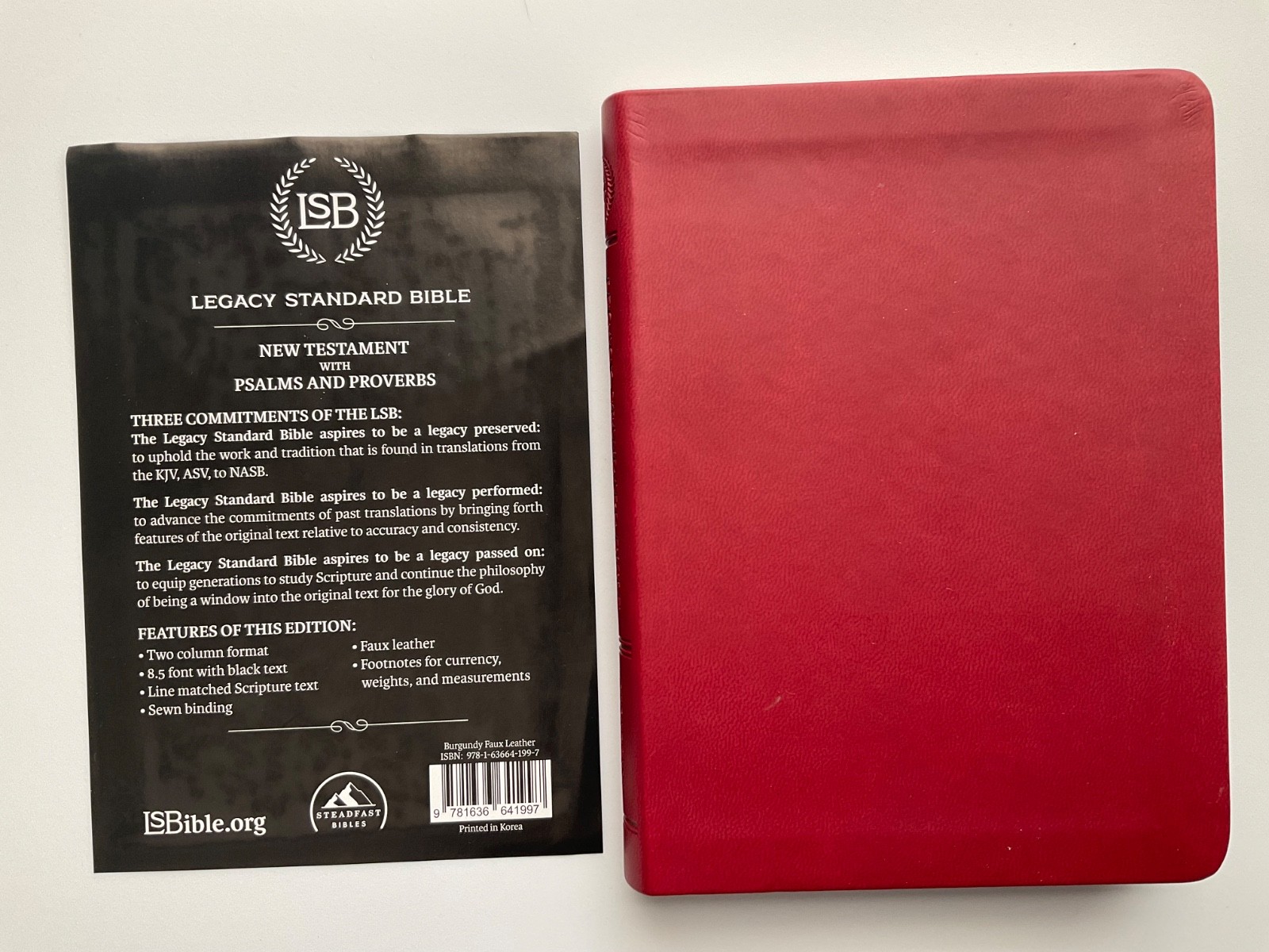 LSB New Testament Psalms Proverbs Legacy Standard Bible