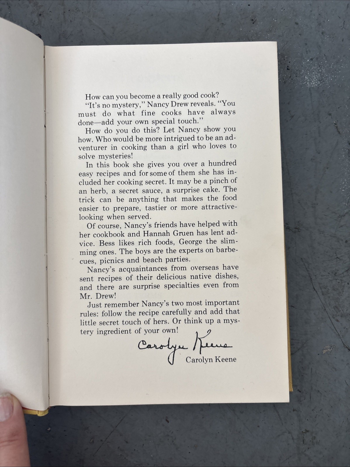 The Nancy Drew Cookbook: Clues To Good Cooking By Carolyn Keene Vintage 1973