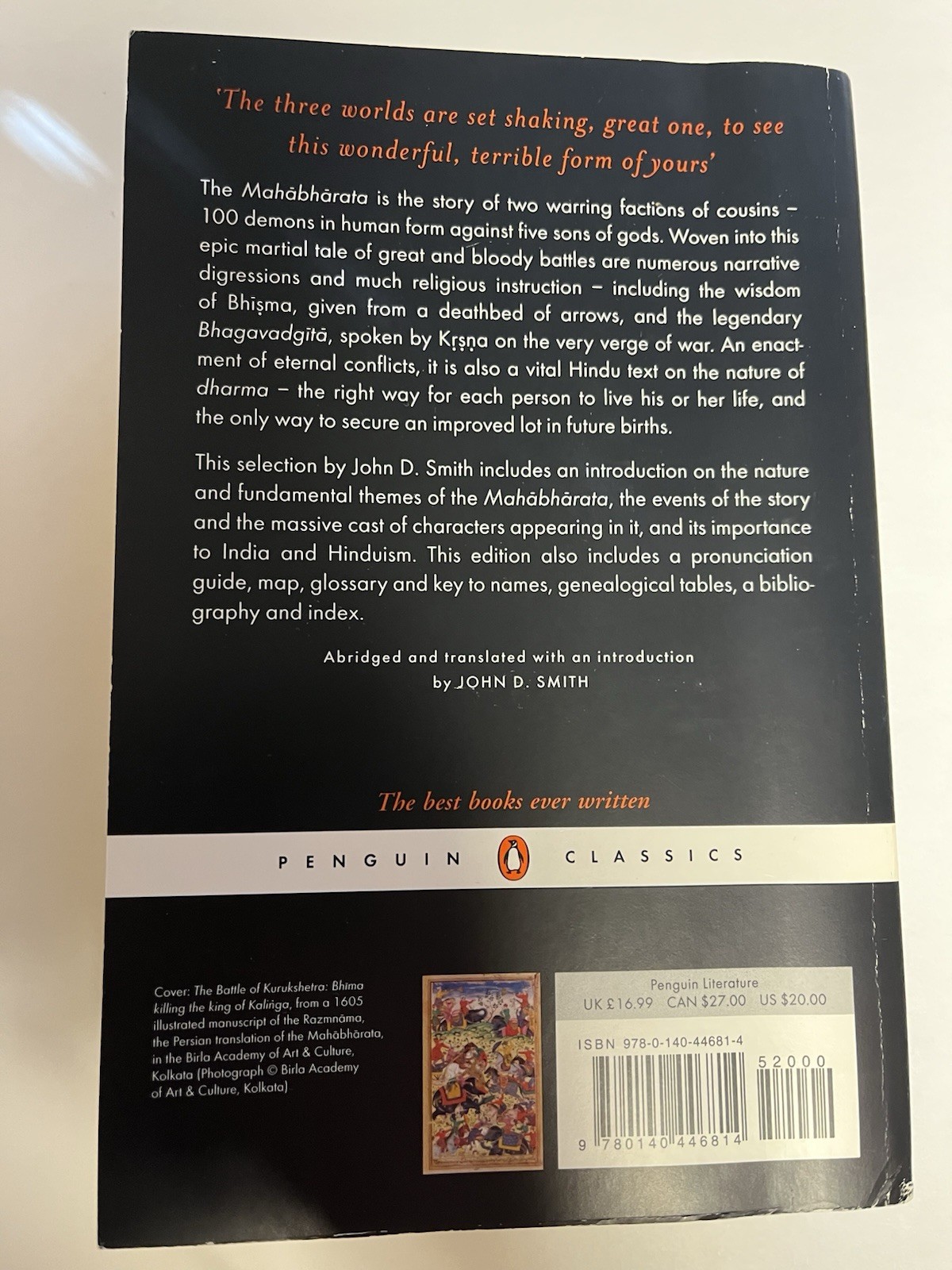 The Mahabharata, Abridged & Translated By John D Smith