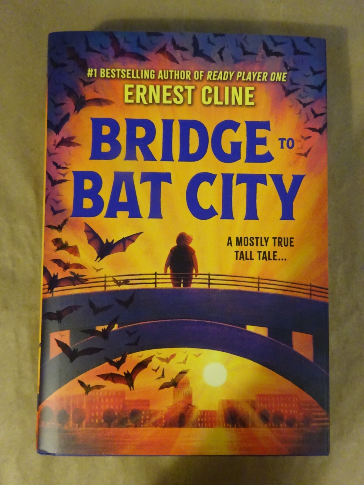 Signed Ernest Cline Autographed Bridge To Bat City Hardcover Book