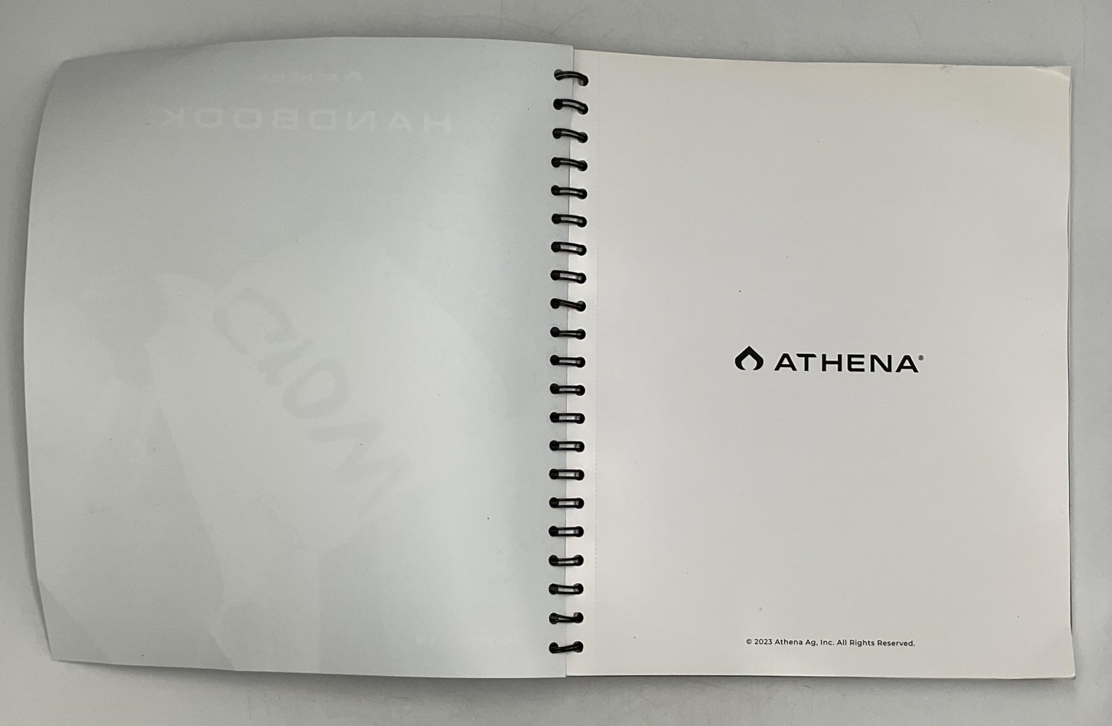 HANDBOOK ATHENA AG, INC. RING/WIRE BOUND IMPERIAL ENGLISH SPIRAL