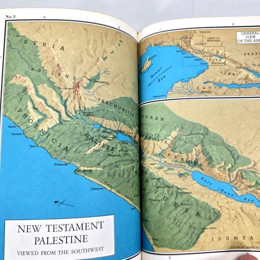 Holy Bible KJV King James Black American Bible Society 1961 Maps Book Vintage