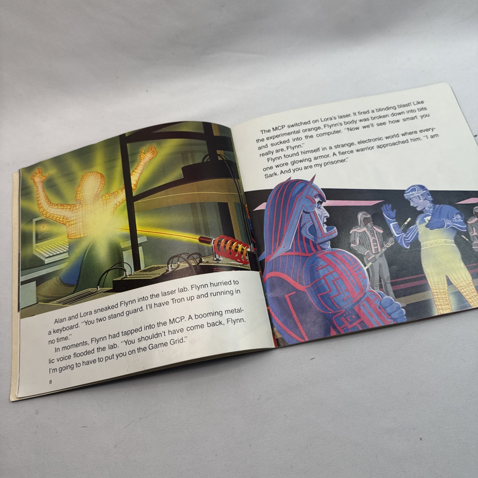 Vintage 1982 Disney TRON Read-Along Book and Record 33 1/3 RPM Vinyl 384