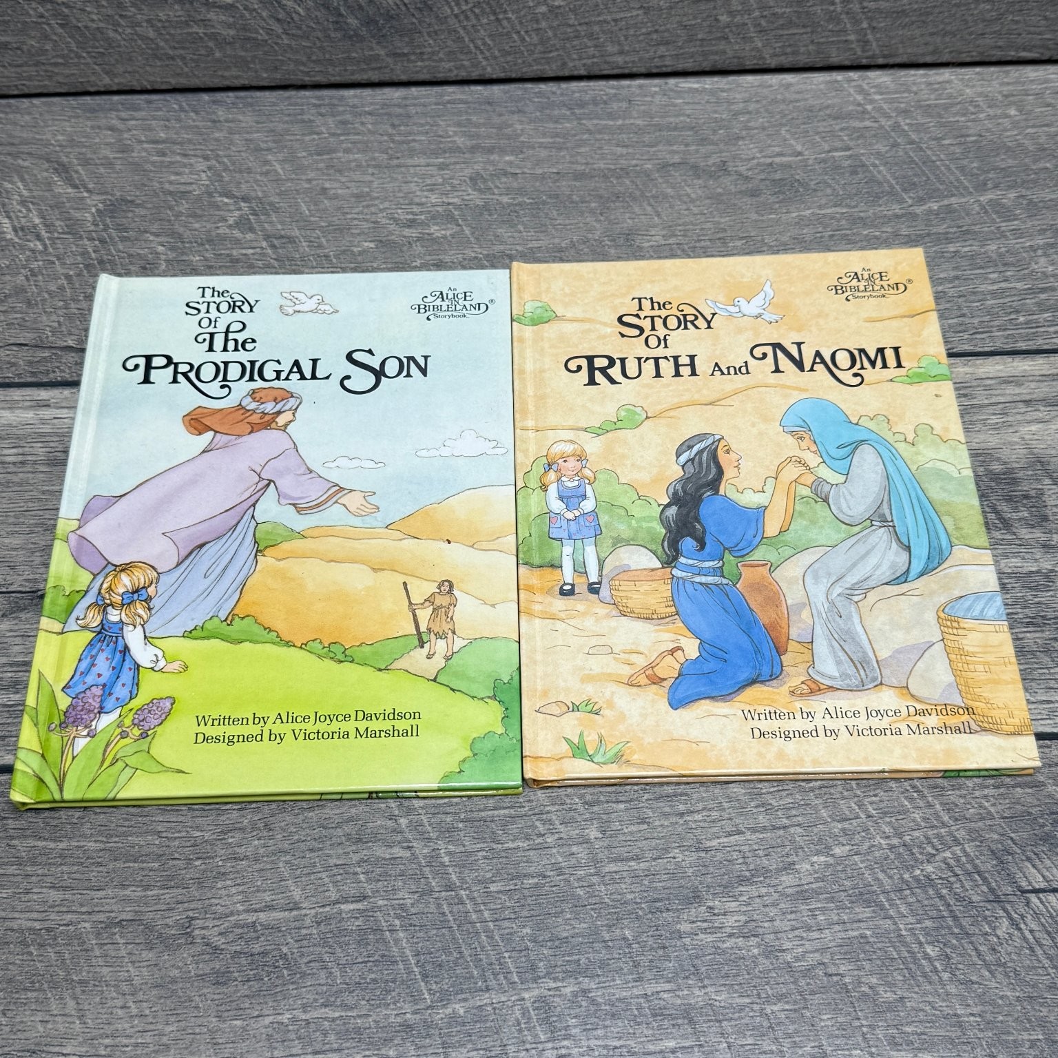 Lot of 6 An Alice in Bibleland Storybook HC Books Davidson Marshall 1980’s