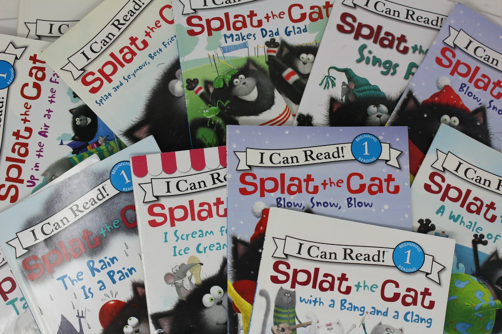 Lot of 8 Books Splat the Cat I Can Read Level 1 by Rob Scotton – Random