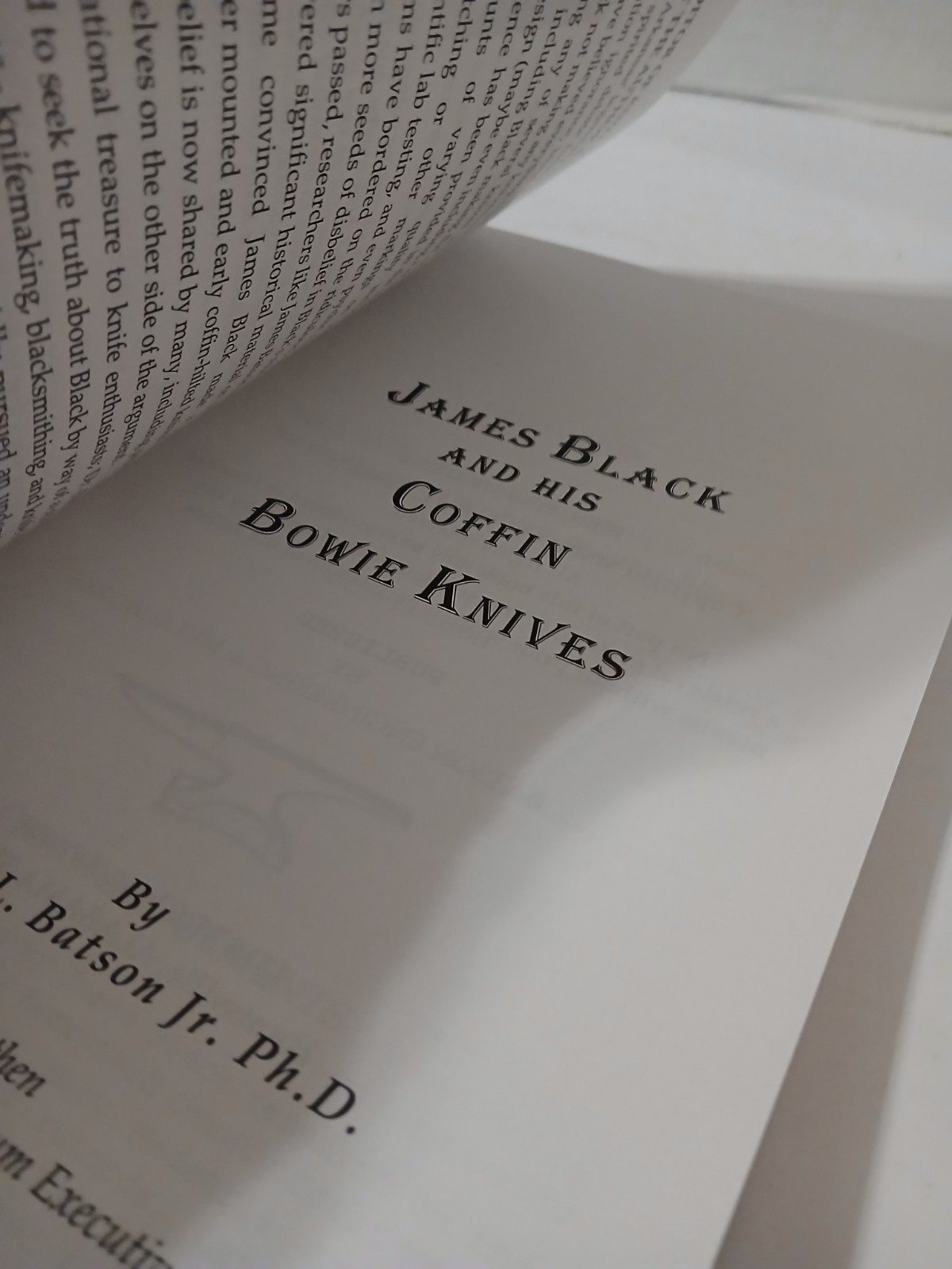 James Black and his Coffin Bowie Knives