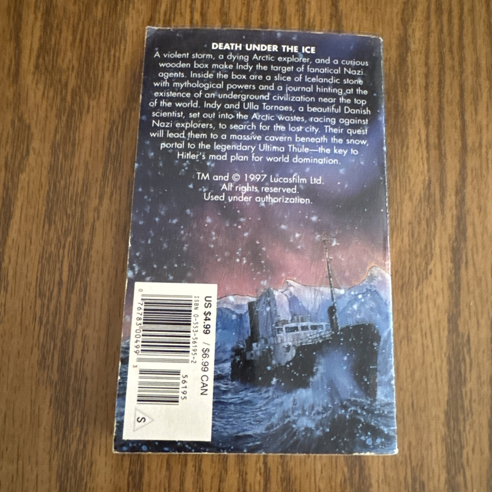 INDIANA JONES AND THE HOLLOW EARTH PAPERBACK BOOK 1997 Max McCoy Bantam Books